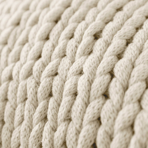 Cozy Fleece Soft & Cozy Chunky Hand-Knit Throw Blanket, Ivory - Cozy Fleece Throw Blanket for Couch & Bed Detail