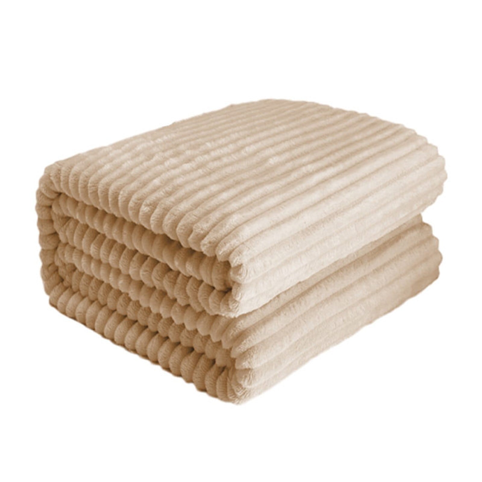 Decorative Knitted Extra Large Throw Blanket for Couch Home Office Hotel 100% Cotton Super Soft Blanket for Adult 47"x70" Khaki - Lightweight Plush Warm Blanket for All Seasons Detail
