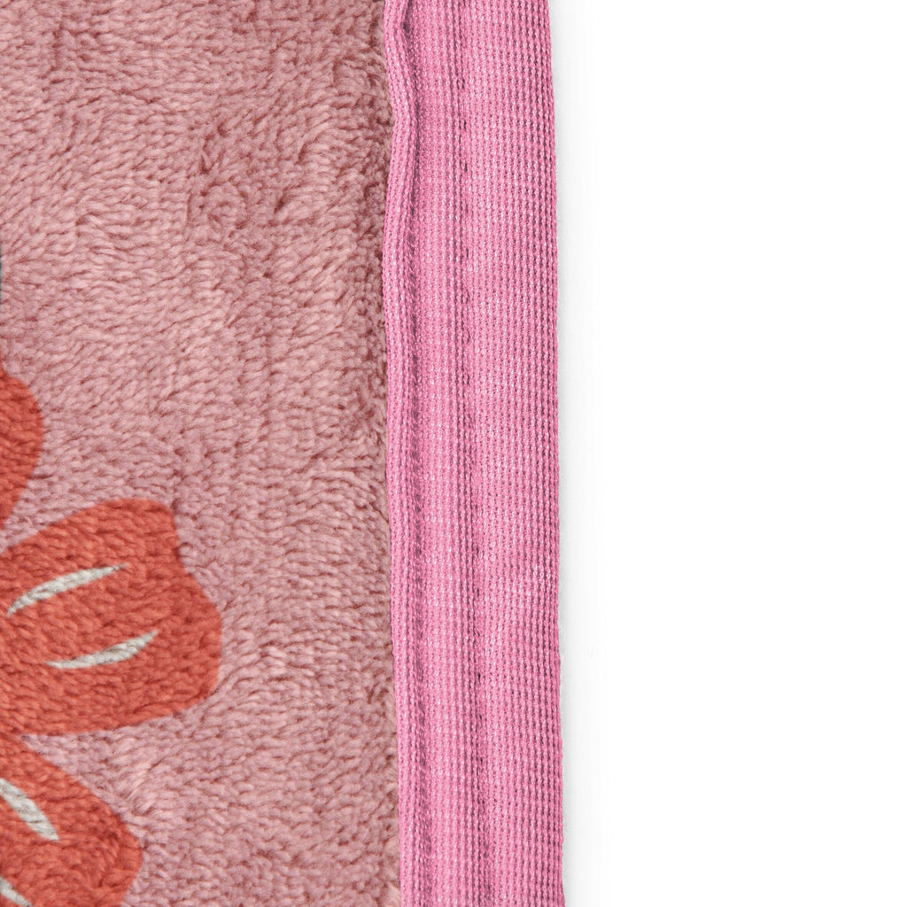 Decorative Knitted Floral Grace 46 x 60 Coral Fleece Kids Throw Blanket - Soft Bedding Accessories - Luxury Knitted Decorative Throw Blanket with Fringes Detail