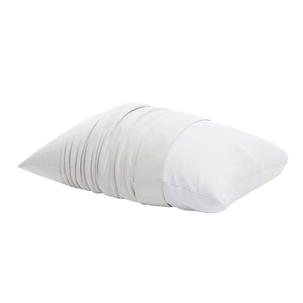 Hotel Collection Huggable Support Bed Pillow, Standard- Soft Velvety Cover, Squishable Comfort (2 Count) - Ergonomic Memory Foam Pillow for Neck Pain Support Detail