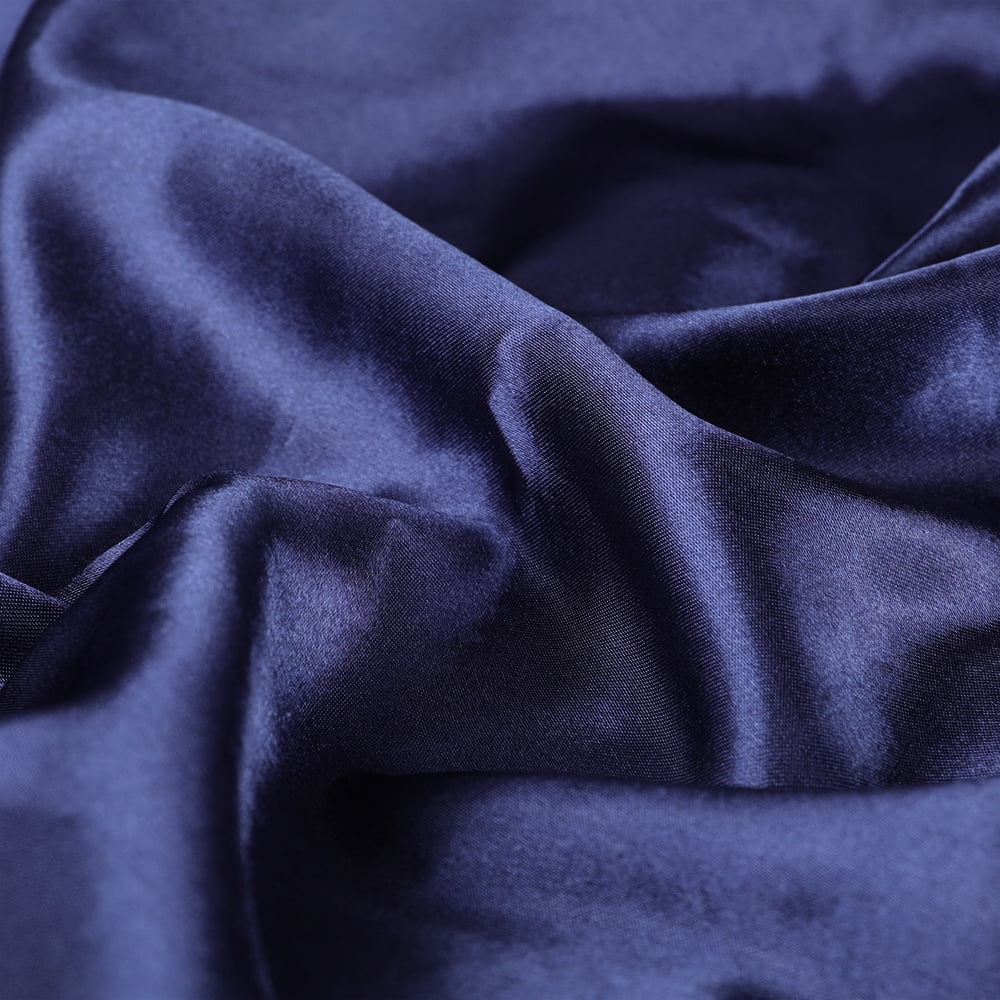 Cooling Sateen Fitted Sheet Deep Pocket Bed Sheet Satin Silk Sheets Ultra Soft Machine Washable Twin, Navy Blue - Premium Ultra-Soft Pillowcase Pair for Sleeping Detail