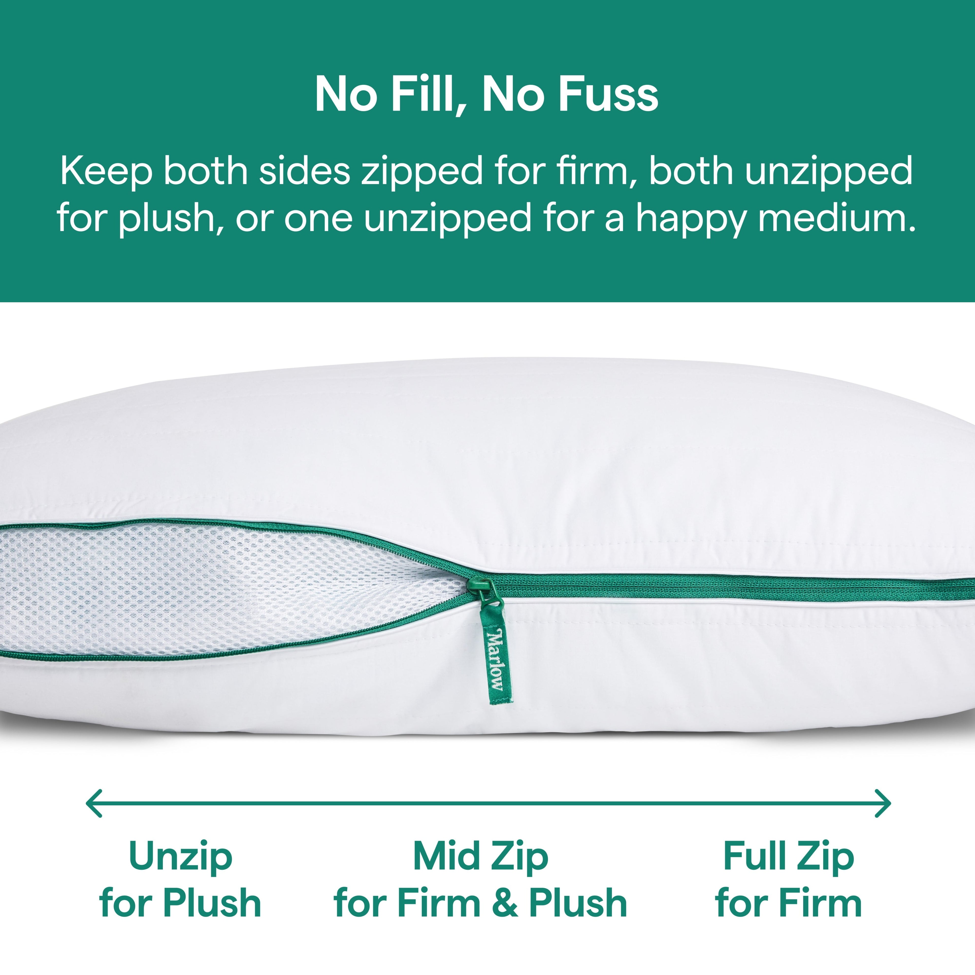 Fluffy Shredded Marlow Adjustable Memory Foam Bed Pillow - Neck and Back Support For Side, Back and Stomach Sleepers - Standard/Queen... - Ergonomic Memory Foam Pillow for Neck Pain Support Detail