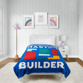 Reversible Sherpa Master Builder Kids Blue Silk Touch Throw Blanket 62" x 90" Ultra-Soft and Cozy - Cozy Fleece Throw Blanket for Couch & Bed - Default Title