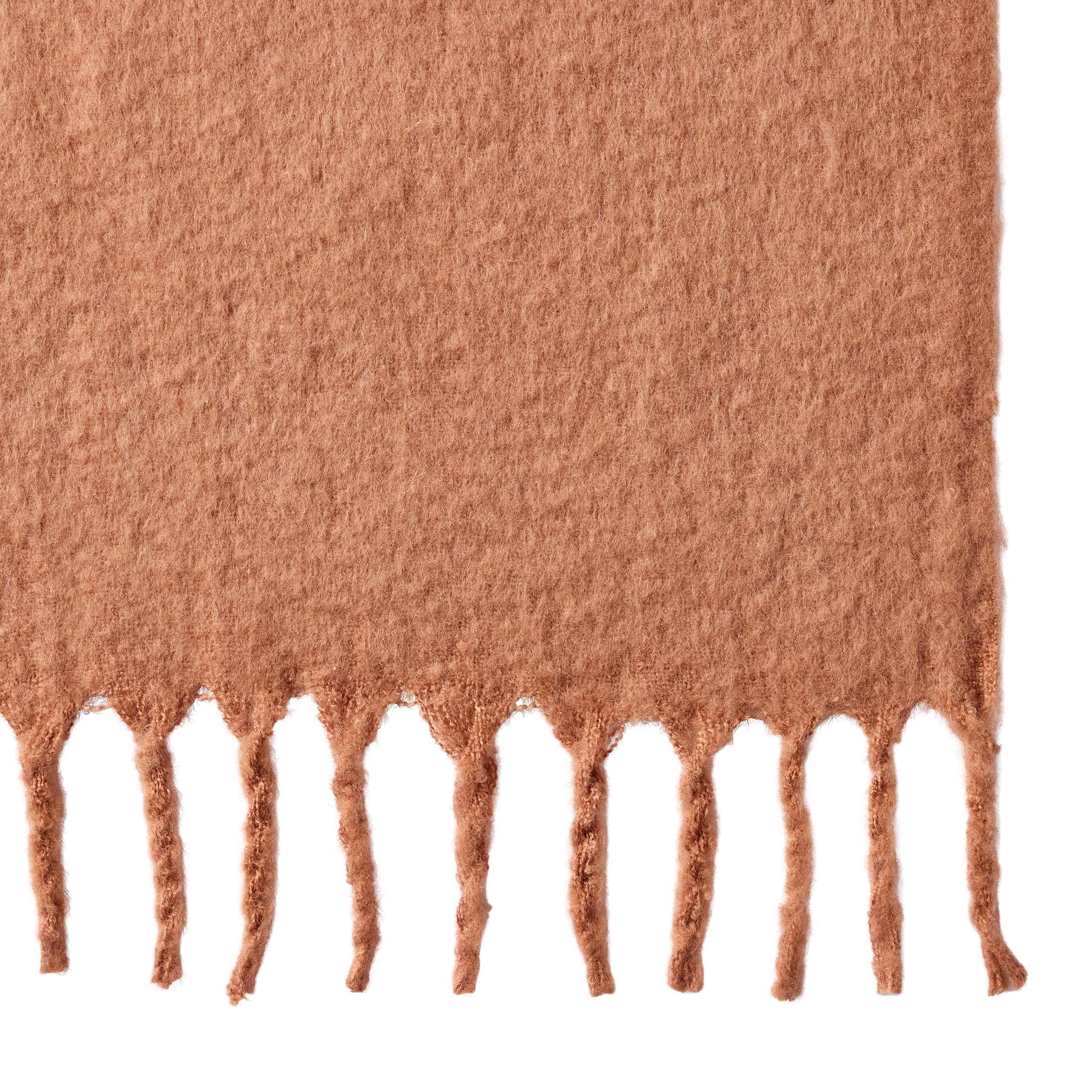 Cozy Fleece Faux Mohair Cozy Couch Throw Blanket Terracotta Clay, 50x72" - Lightweight Plush Warm Blanket for All Seasons Detail