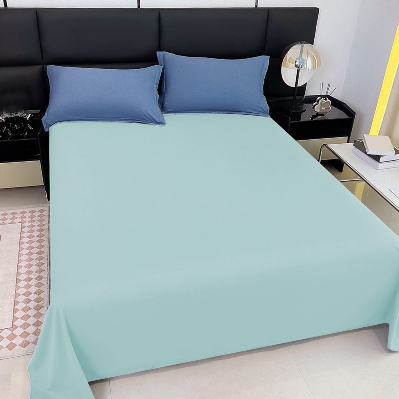 Ultra-Soft Under $5 Clearance! InsCrazy Bed Sheet, 100% Cotton Household Solid Color, Soft and breathable Bed Sheet Piece 66 x 96" - Luxury Bed Sheet Set with Deep Pockets Detail