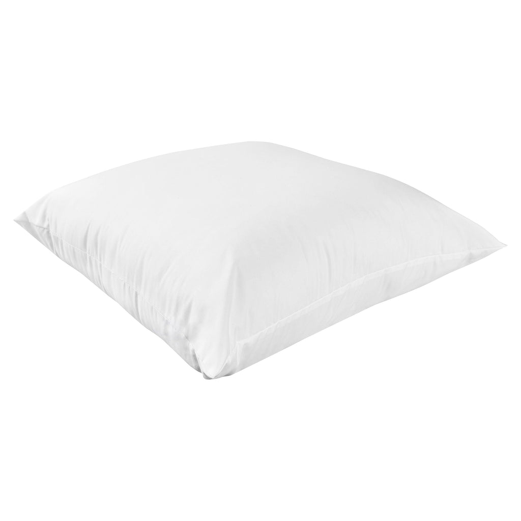 Decorative Plump Cotton Euro Throw Pillow, 26" x 26", White- Allergy Defense Fabric - Hotel Quality Plush Sleeping Pillows Detail
