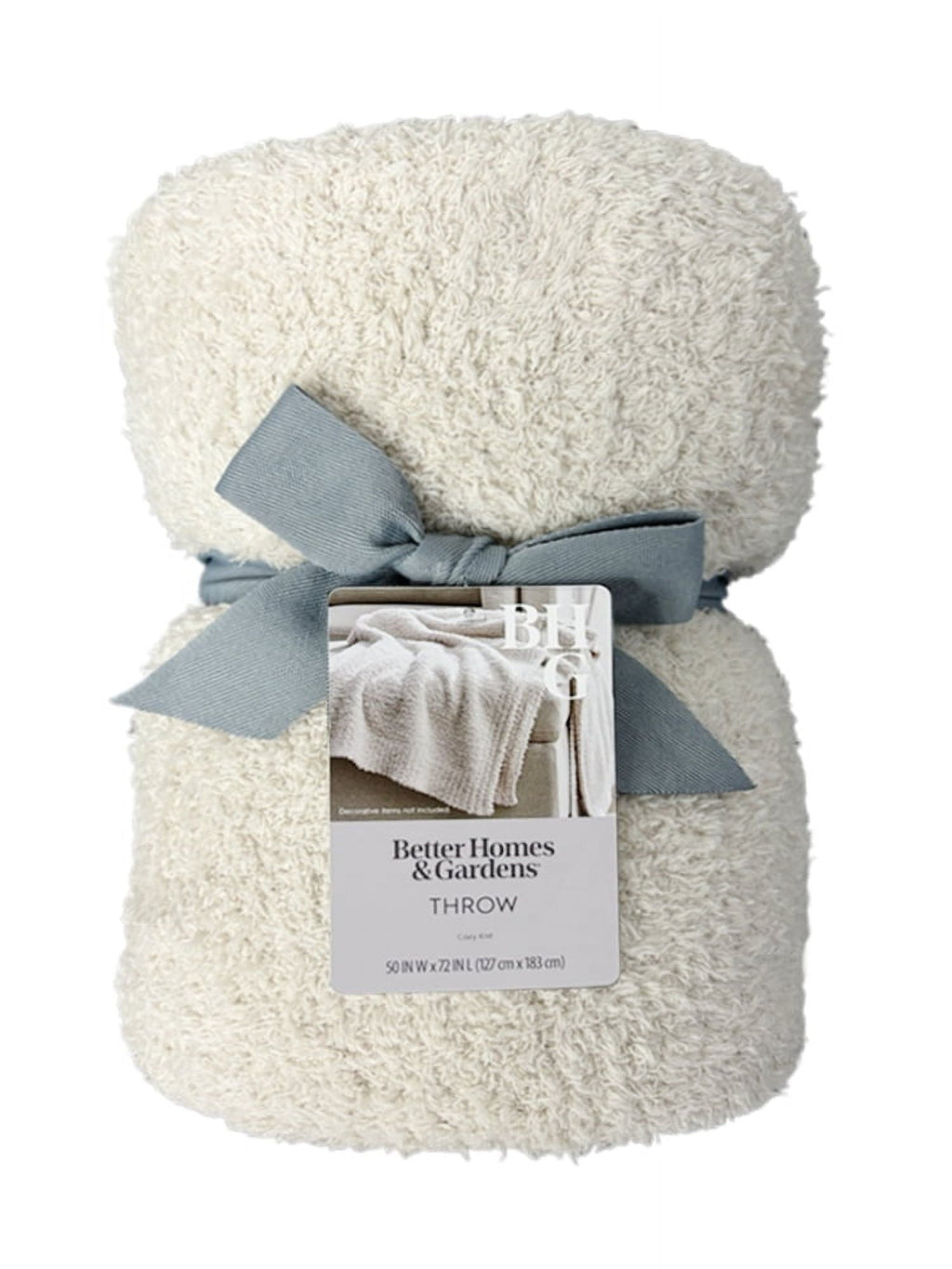 Reversible Sherpa Beige Cozy Knit Throw, 50" x 72" - Cozy Fleece Throw Blanket for Couch & Bed Detail