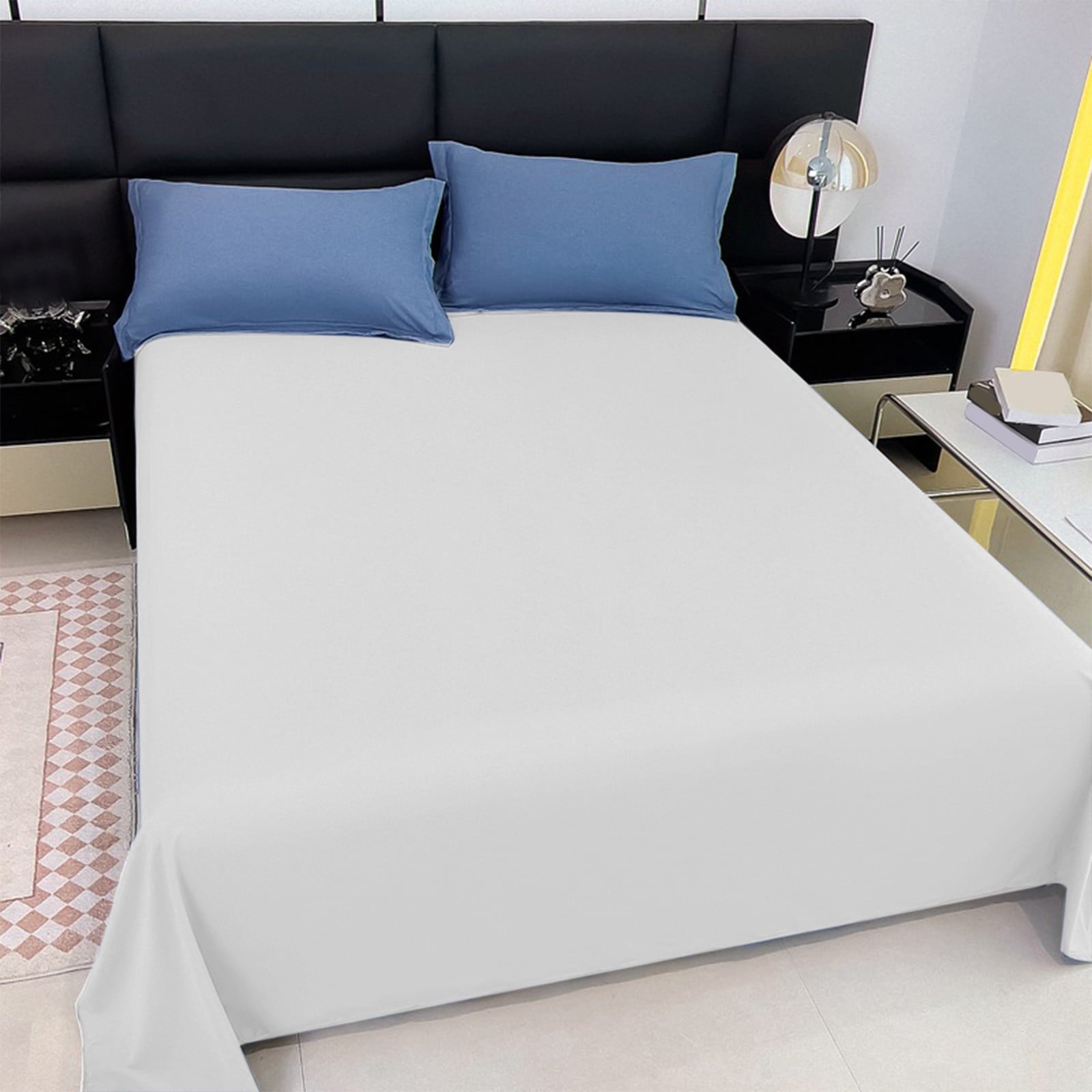 Breathable Luxury Color Twin Size Flat Sheet - Hotel Quality Top Flat Bed Sheet Only, Ultra Soft, Comfy, Breathable & Cooling - Fade & ... - Premium Ultra-Soft Pillowcase Pair for Sleeping Detail