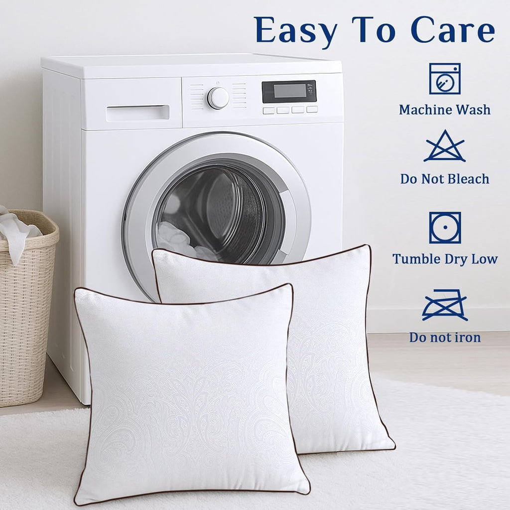 Fluffy Shredded for Sleeping, Soft and Supportive Throw for Couch, Bed and Sofa, Down Alternative Pillow, 26x26 Inches - Hotel Quality Plush Sleeping Pillows Detail