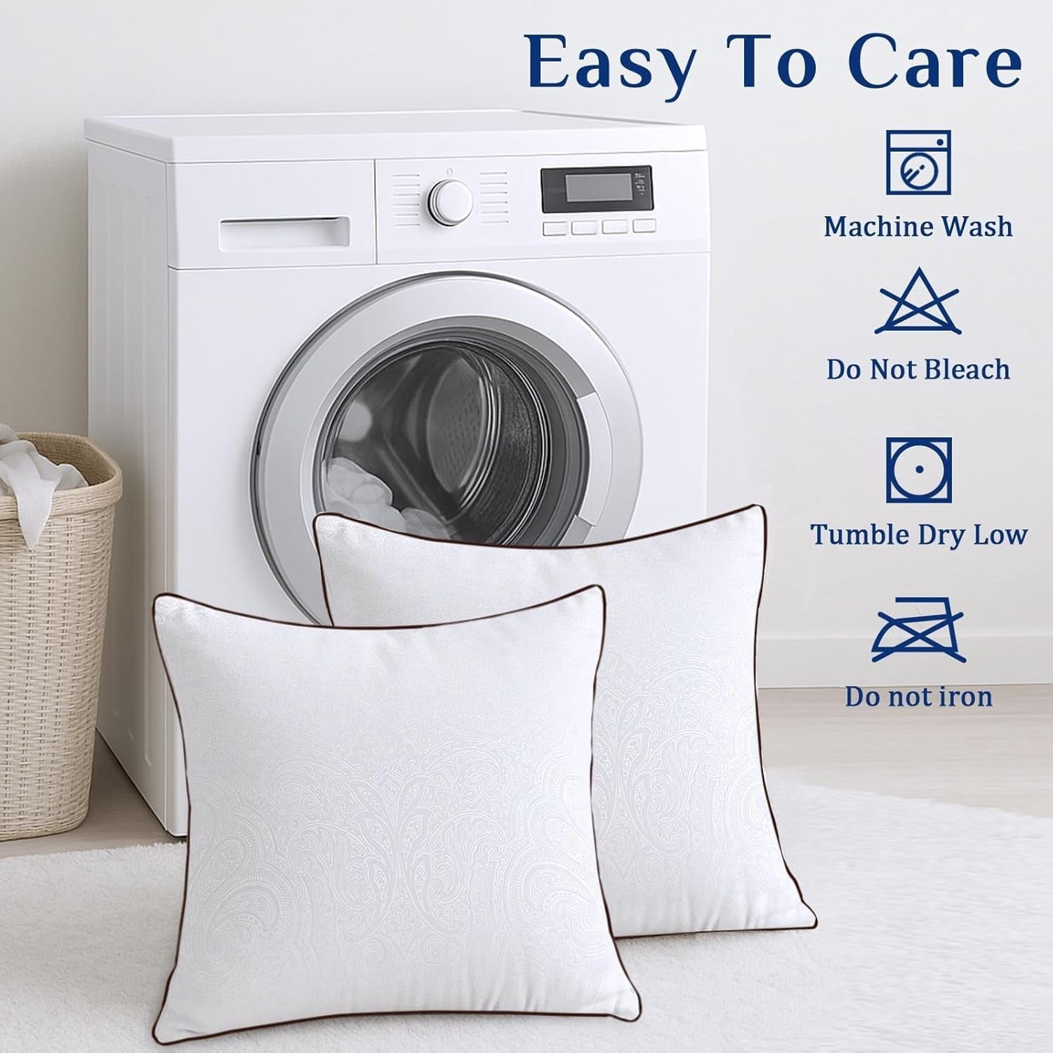 Fluffy Shredded for Sleeping, Soft and Supportive Throw for Couch, Bed and Sofa, Down Alternative Pillow, 26x26 Inches - Hotel Quality Plush Sleeping Pillows Detail