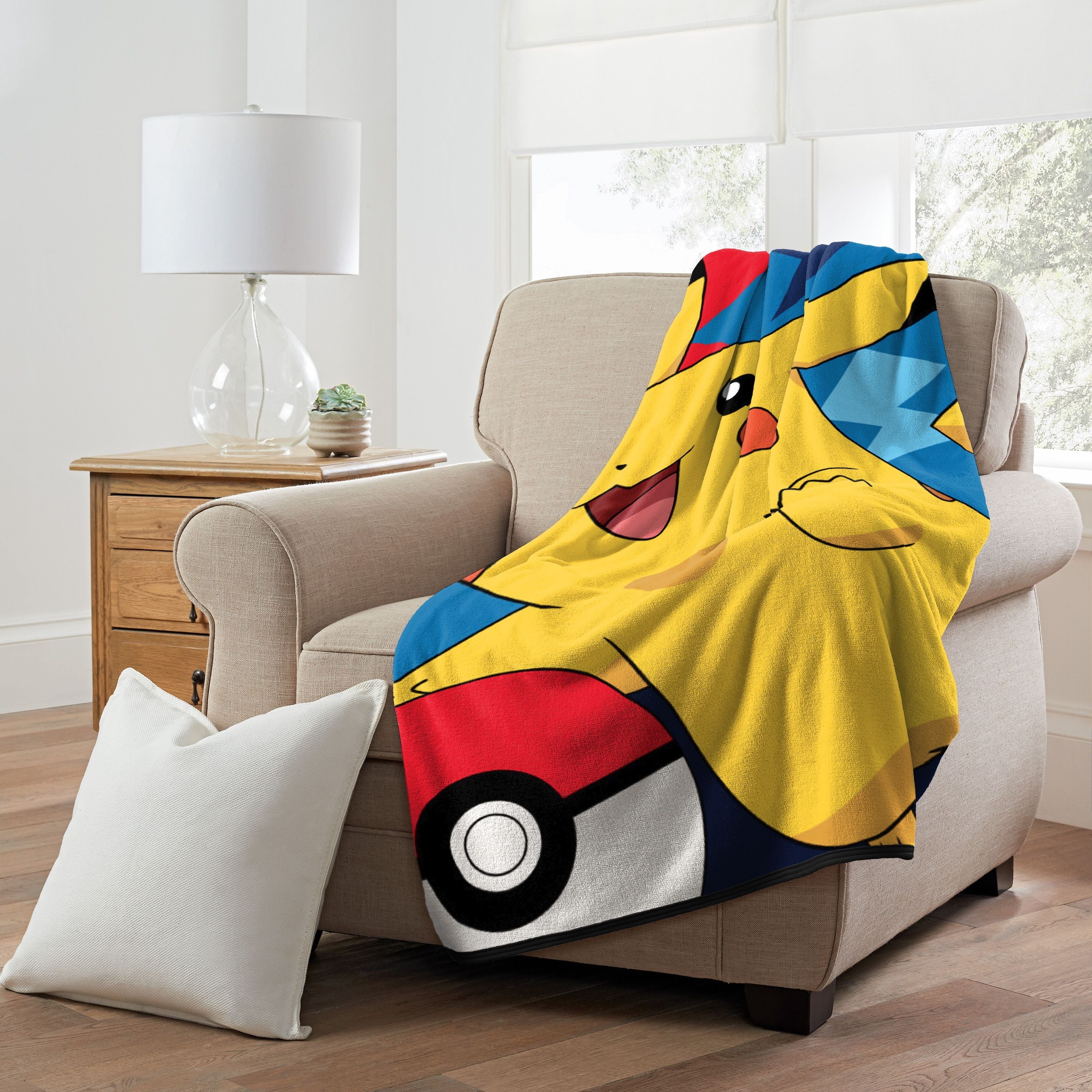 Lightweight Warm Throw Blanket, "Quick Capture", Micro Raschel, 46in x 60in, 1 Each - Super Soft Reversible Sherpa Flannel Blanket Detail