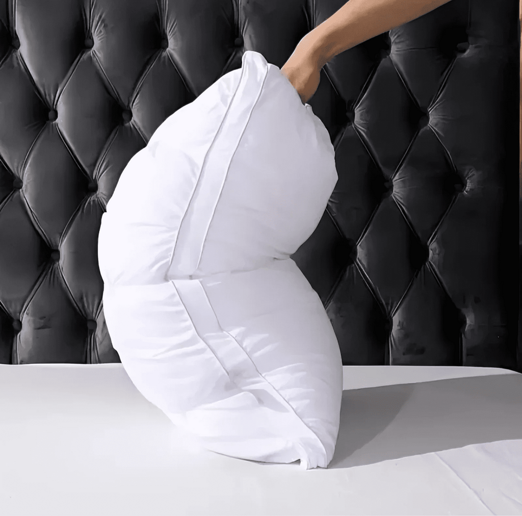 Decorative Plump Queen Size Bed Pillows Set of 2, Hotel Quality, Down Alternative Gusseted Bed Pillows for Side, Back, or Stomach Slee... - Decorative Throw Pillow Cushion for Sofa & Bed Detail