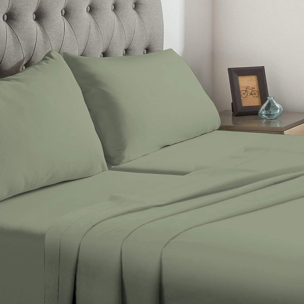 Cooling Sateen Split-California King Bed Sheet Set (5-Pieces) Adjustable Bed Sheets - 800 Thread Count 100% Egyptian Cotton - 15" De... - Premium Ultra-Soft Pillowcase Pair for Sleeping Detail