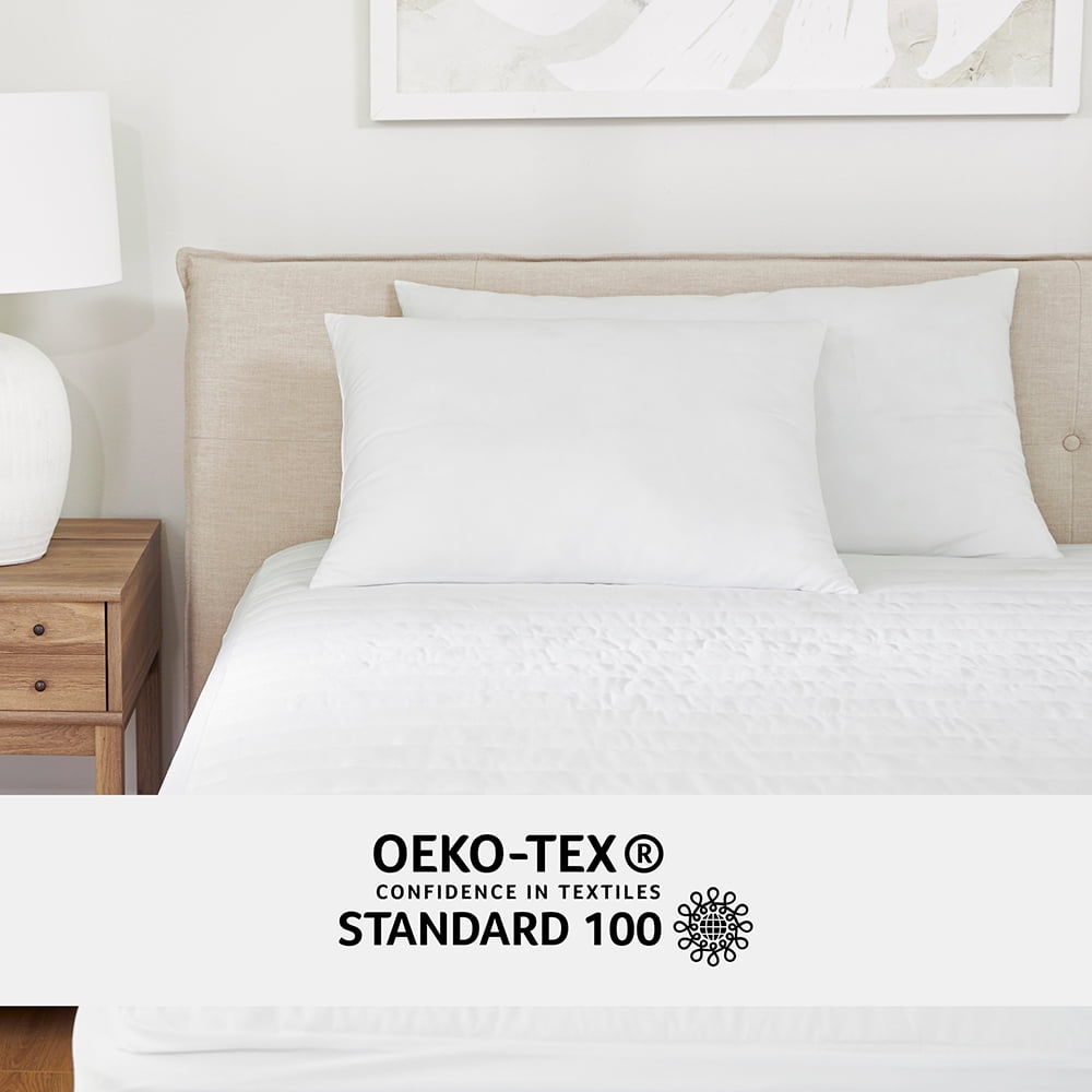 Decorative Plump Plush Bed Pillows 2-Pack For All Sleep Styles - Back, Side and Stomach Sleepers - in King Size - Orthopedic Shredded Foam Bed Pillow Set Detail