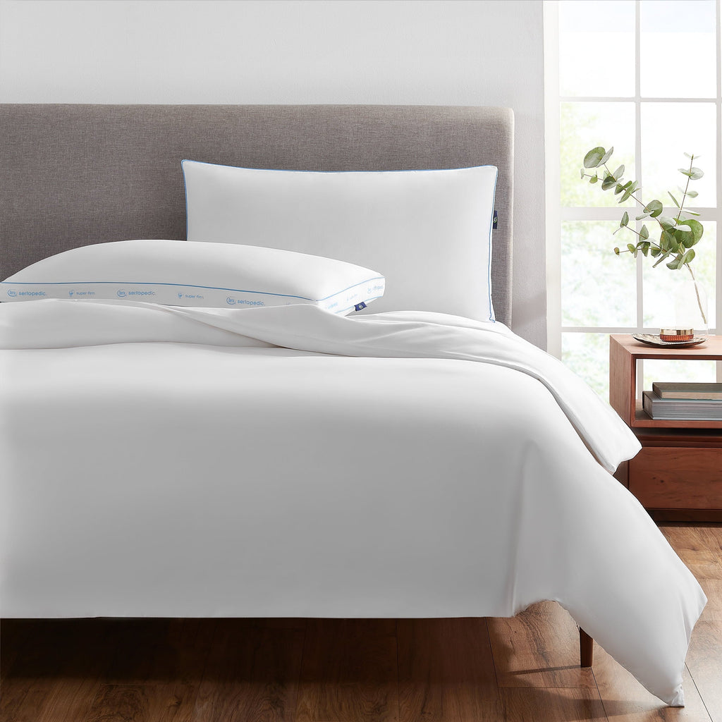 Decorative Plump pedic Extra Firm Bed Pillow, King, 2 Pack, Hypoallergenic - Ergonomic Memory Foam Pillow for Neck Pain Support Detail
