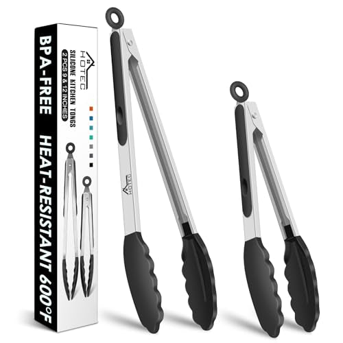 Minimalist HOTEC top-tier Stainless Steel Locking Kitchen Tongs