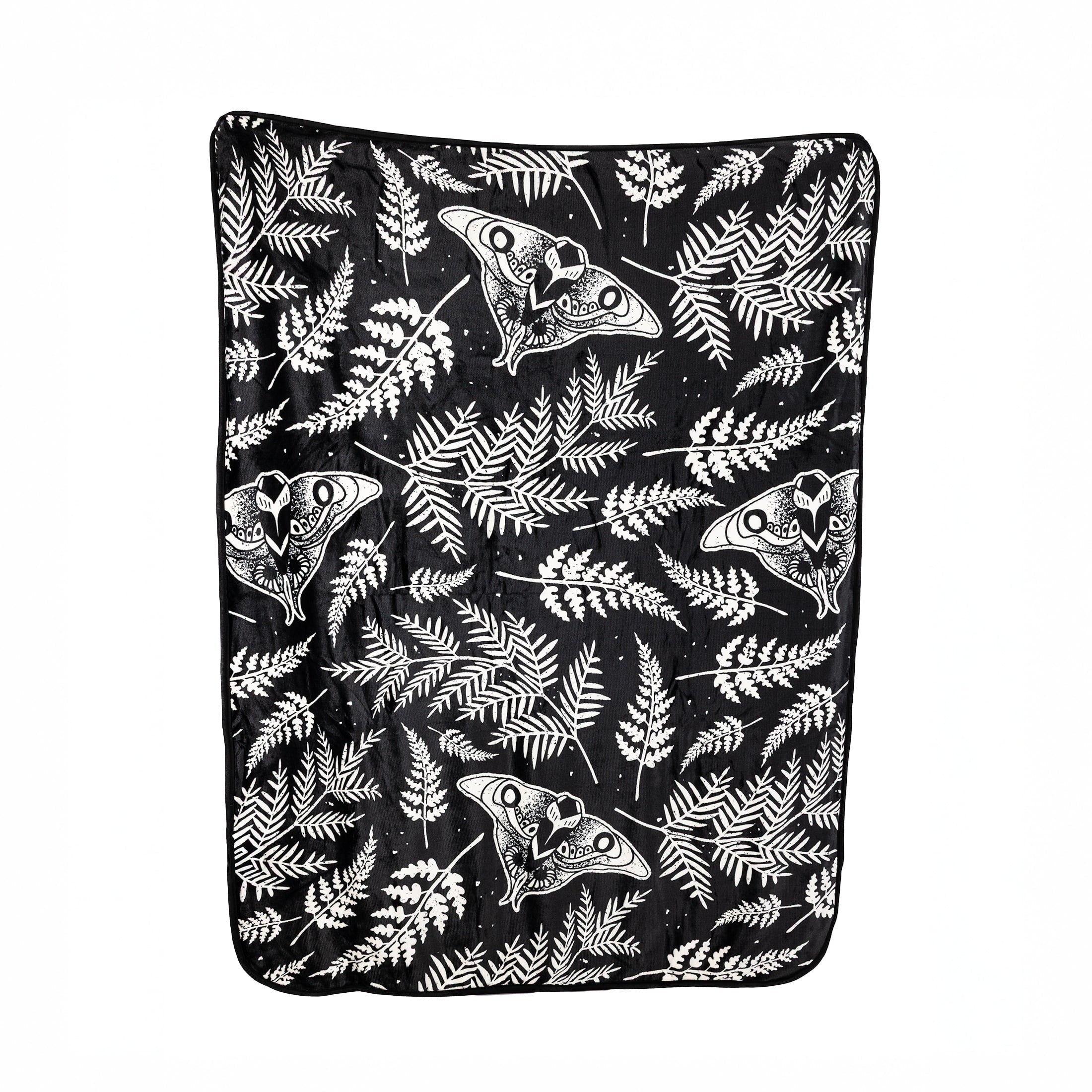 Super Soft Flannel Black and White Polyester Throw Blanket, 50" X 60" - Lightweight Plush Warm Blanket for All Seasons Detail