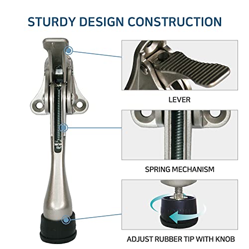 Eco-Friendly One Touch Kickdown Door Stopper, Door Holder, Heavy Duty Essentials