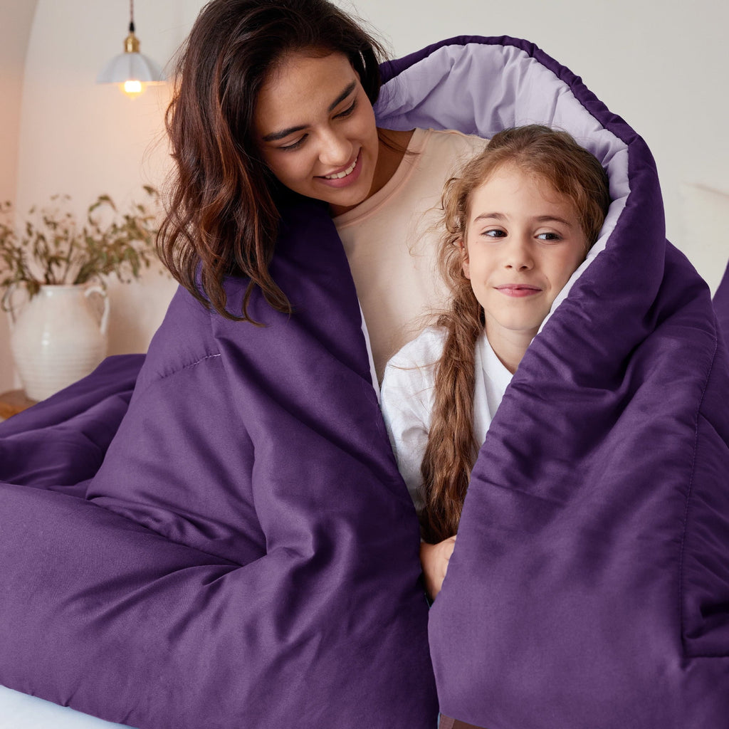 Hypoallergenic Cloud Lightweight Reversible 3-Piece Comforter Set All Seasons, Down Alternative Comforter with 2 Pillow Shams, Queen Size,... - Hypoallergenic Ultra-Fluffy Quilt for Winter Detail