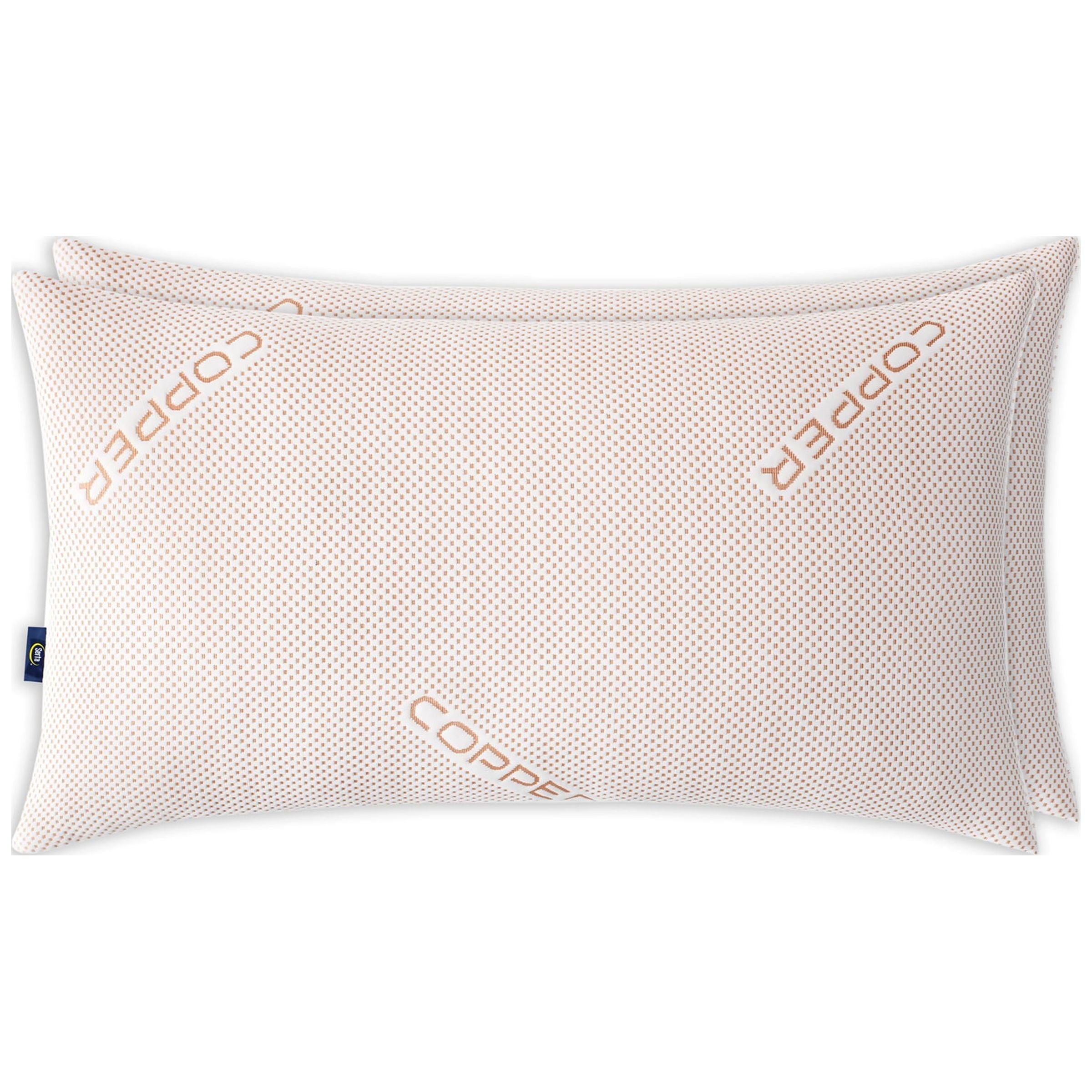 Orthopedic Support Copperloft King Bed Pillow, 2 Pack, Hypoallergenic - Orthopedic Shredded Foam Bed Pillow Set Detail