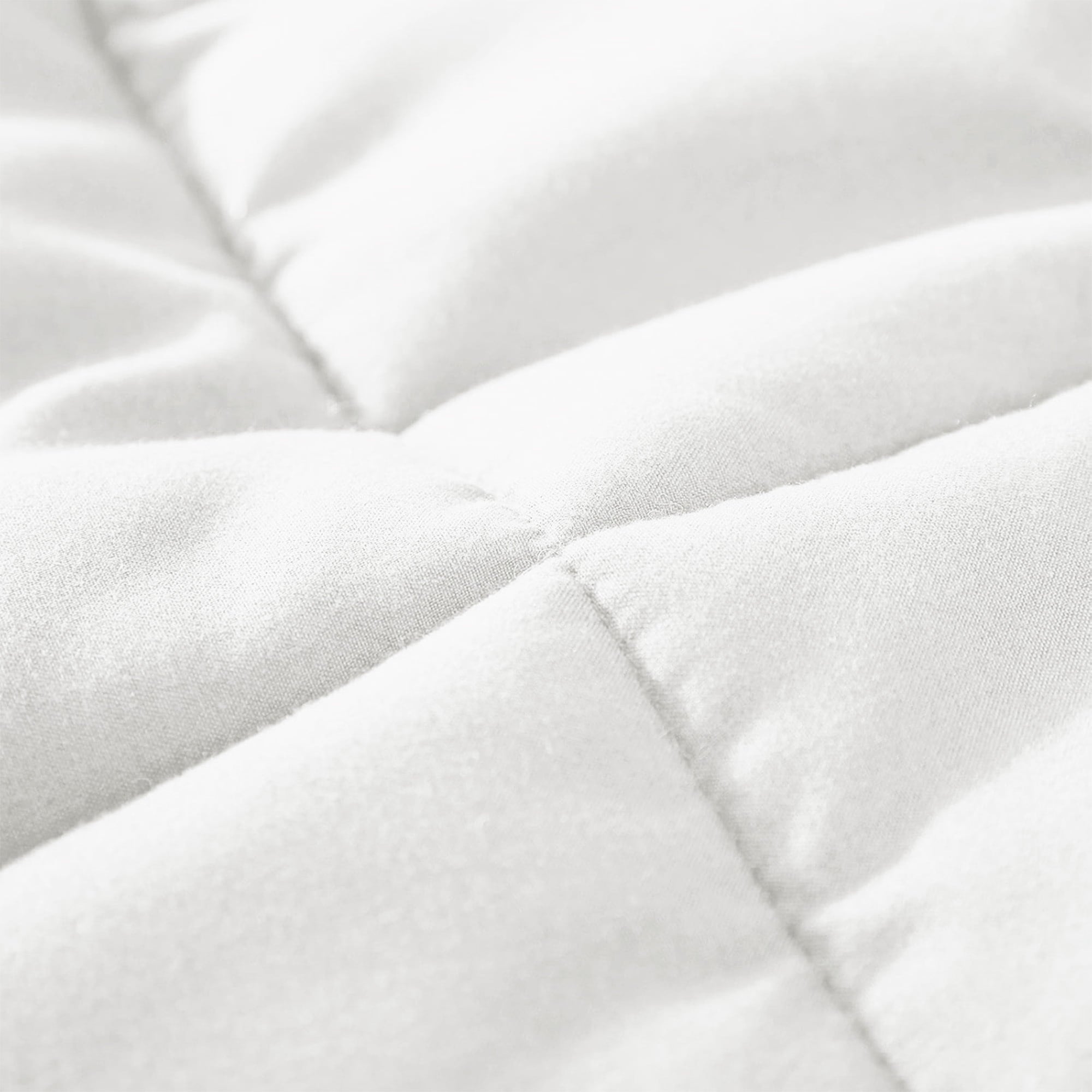 Hypoallergenic Cloud Queen Comforter Set White, 3-Piece Solid Comforter Duvet Insert with Corner Tabs, Lightweight Bedding Down Alternativ... - All-Season Down Alternative Comforter Insert Detail