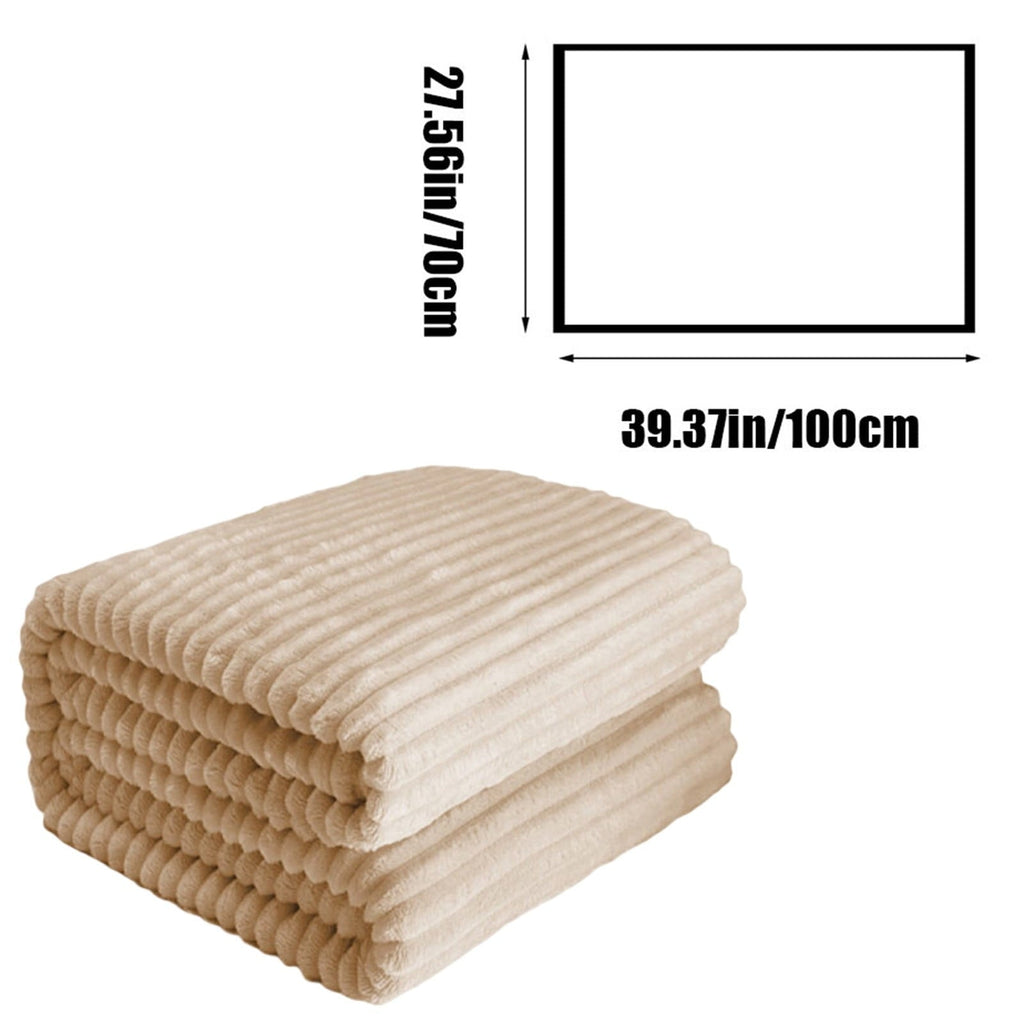 Decorative Knitted Extra Large Throw Blanket for Couch Home Office Hotel 100% Cotton Super Soft Blanket for Adult 47"x70" Khaki - Lightweight Plush Warm Blanket for All Seasons Detail