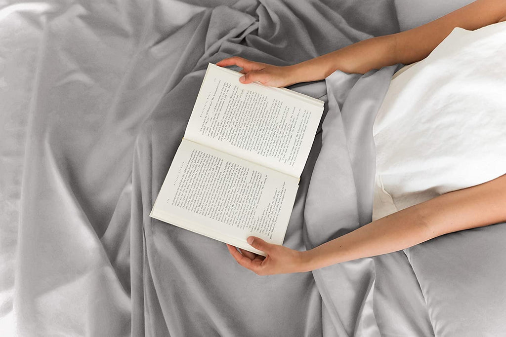 Ultra-Soft 4-Piece 400 Thread Count Cotton Sheet Set - King Size 100% Cotton Sateen Bed Sheets Fits 18"-24" Mattresse... - Premium Ultra-Soft Pillowcase Pair for Sleeping Detail