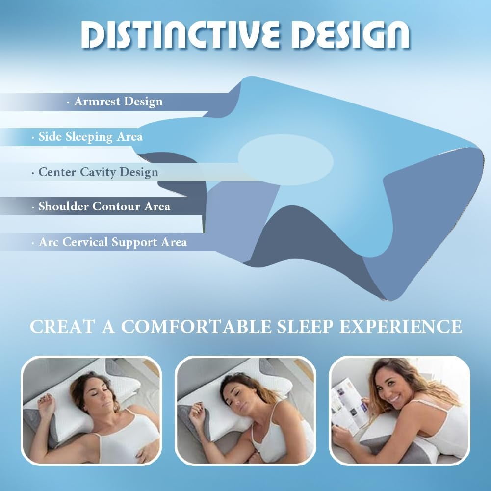Fluffy Shredded Airway Pro Sleep Apnea Pillow, Airway Pro Cervical Pillow - All-Night Neck Support, Ergonomic Pillows for All Sleepin... - Decorative Throw Pillow Cushion for Sofa & Bed Detail
