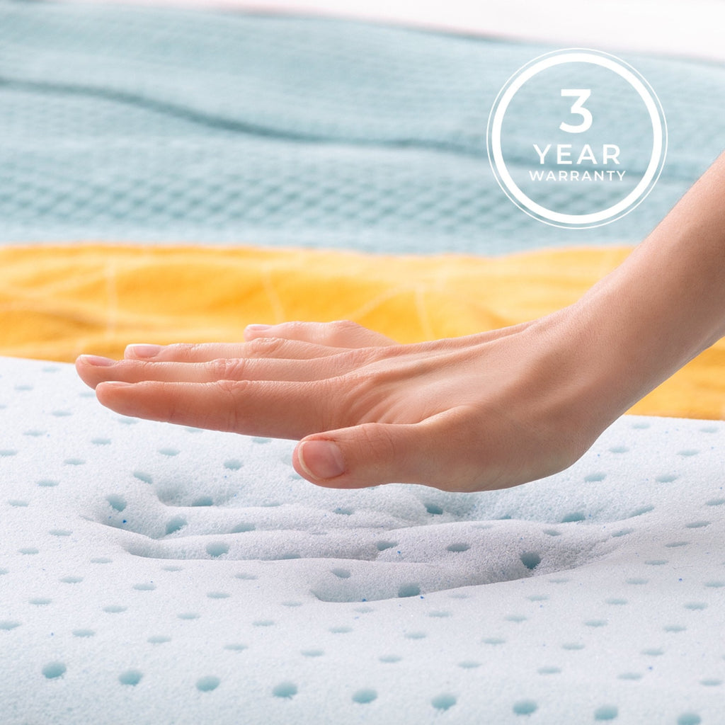 Orthopedic Support Medium Feel Standard Size Ventilated Gel Memory Foam Bed Pillow with Washable Cover and Temperature Regulating Infusion - Orthopedic Shredded Foam Bed Pillow Set Detail