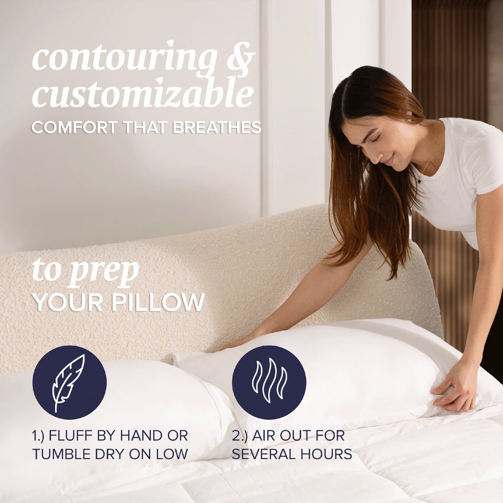 Orthopedic Support Customizable Memory Foam Queen Pillow 1Pack, Adult - Hotel Quality Plush Sleeping Pillows Detail