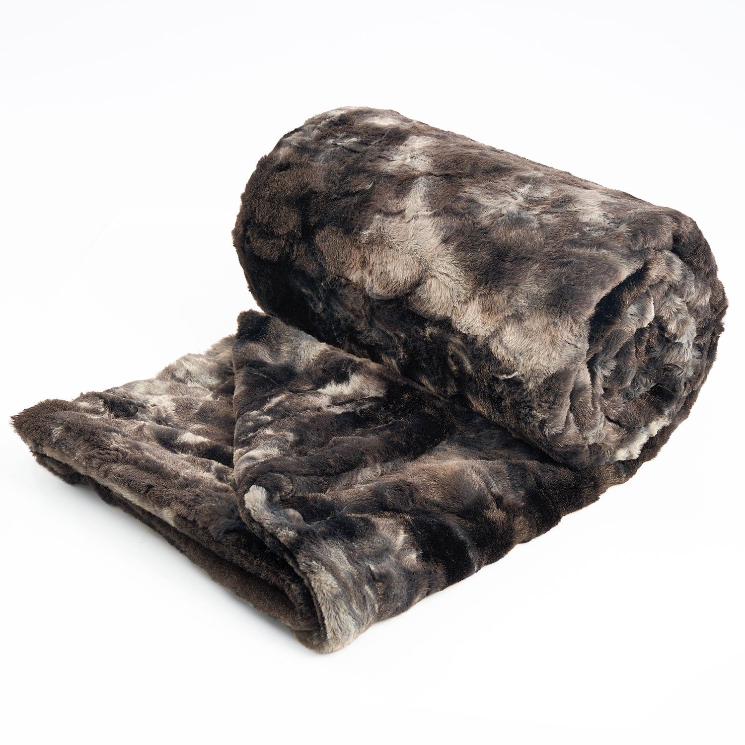 Cozy Fleece Faux Rabbit Fur Throw Blanket- 50x60 inches, Soft Fluffy Cozy Warm Fuzzy Machine Washable, Durable Blanket for Couch ... - Super Soft Reversible Sherpa Flannel Blanket Detail