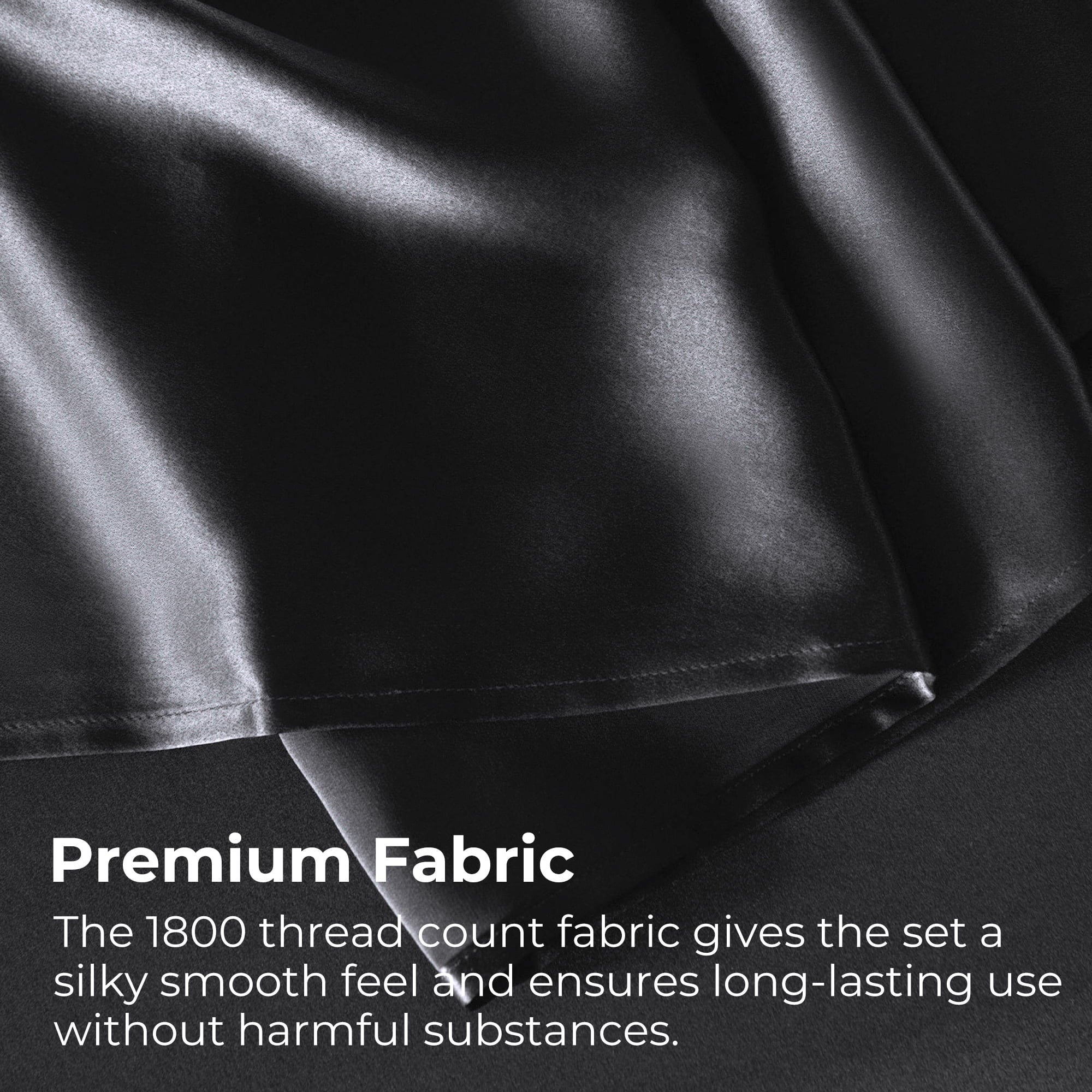 Premium Egyptian Cotton Set, Queen, Silky Bed s, 4 Pieces,Black - Luxury Bed Sheet Set with Deep Pockets Detail