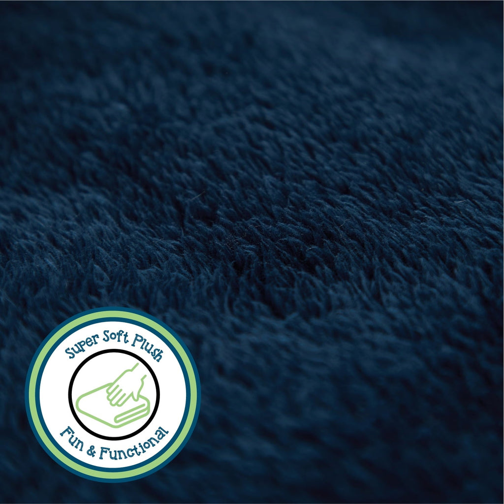 Super Soft Flannel Soft, Navy Blue, Oversized, Fuzzy, Throw Blanket for Kids, 72 x 50 inches - Cozy Fleece Throw Blanket for Couch & Bed Detail