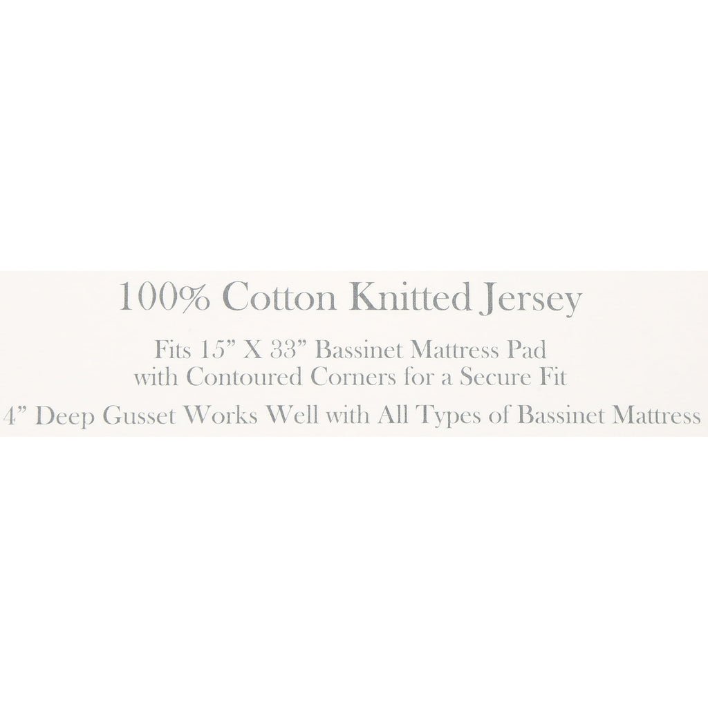 Wrinkle-Resistant TL Care 100% Natural Breathable Cotton Jersey Knit Fitted Bassinet Sheet, White, 15" x 33", Soft Breathable, for Boys... - Cooling Hotel Quality Bedding Sheets and Pillowcases Detail