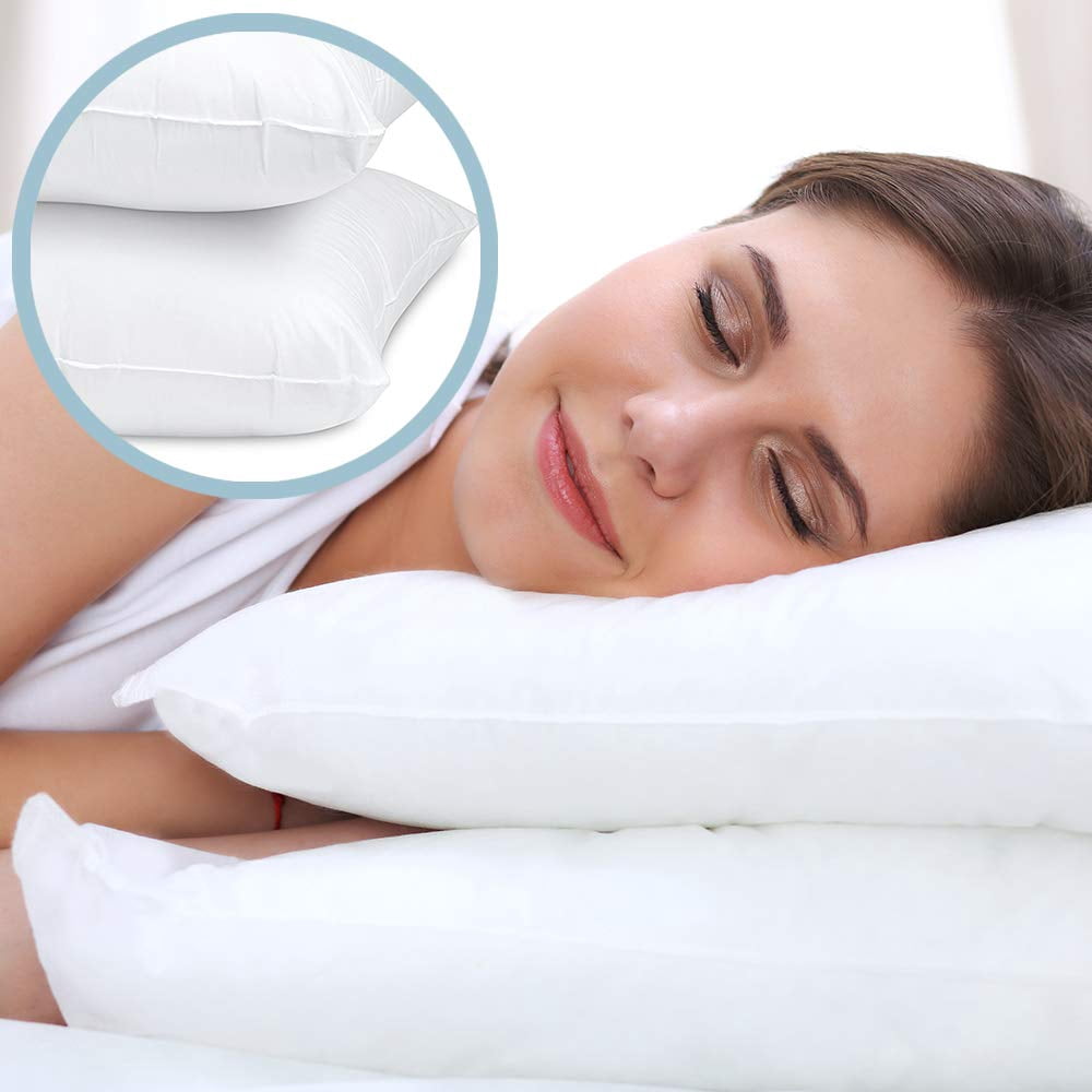 Ergonomic Memory Foam Bed Pillows for Sleeping 2 Pc Set, Queen Size Pillow Side Sleeper Set, Down Alternative Luxury Hotel Soft Pillow 28x2... - Decorative Throw Pillow Cushion for Sofa & Bed Detail