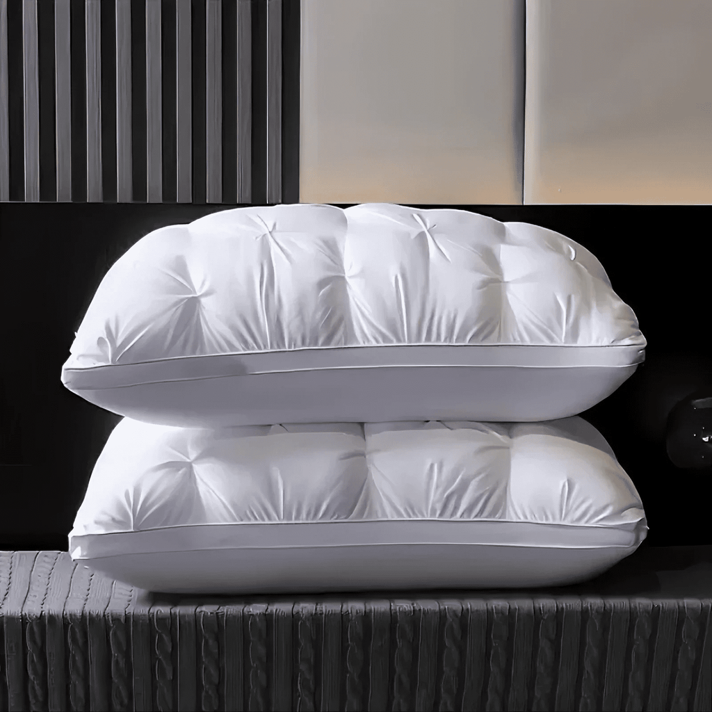 Decorative Plump Queen Size Bed Pillows Set of 2, Hotel Quality, Down Alternative Gusseted Bed Pillows for Side, Back, or Stomach Slee... - Decorative Throw Pillow Cushion for Sofa & Bed Detail