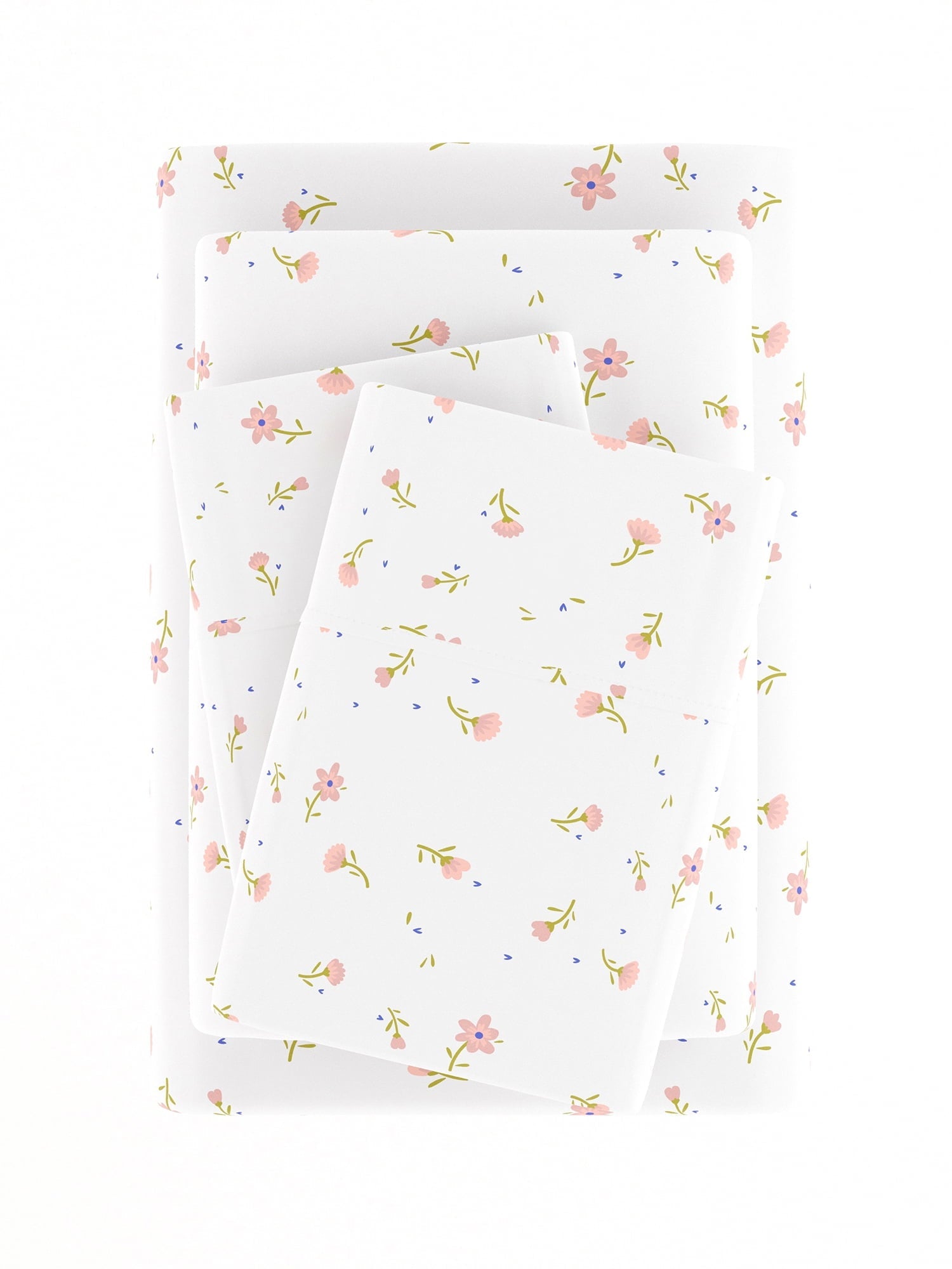 Breathable Luxury Ultra Soft & Breathable Wrinkle Free Bed Sheets Set - Floral Pink Farmhouse Patterned for Twin Size Bedding - Luxury Bed Sheet Set with Deep Pockets Detail