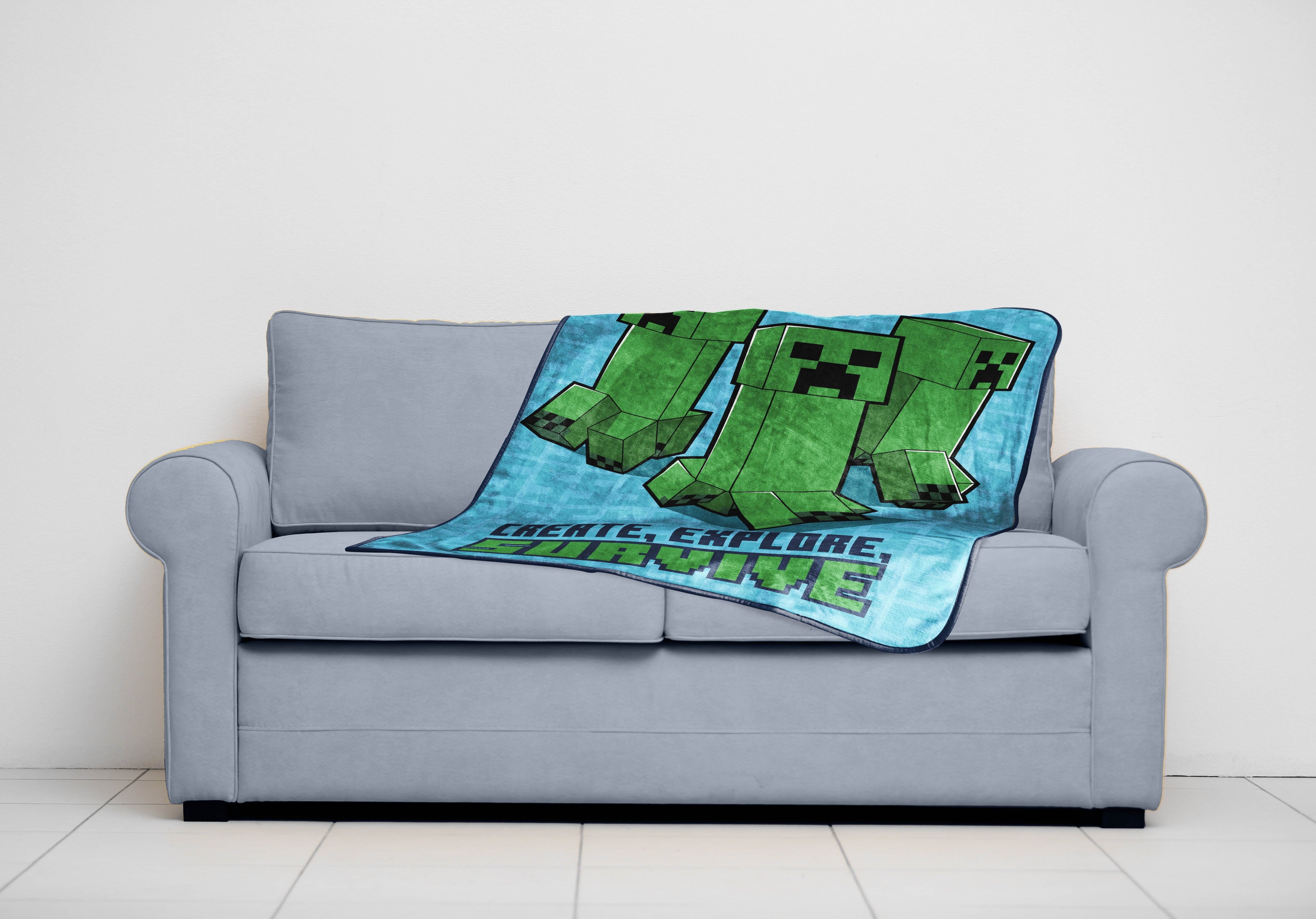 Cozy Fleece Kids Silk Touch Throw Blanket, 46 x 60, Microfiber, Blue - Cozy Fleece Throw Blanket for Couch & Bed - Default Title