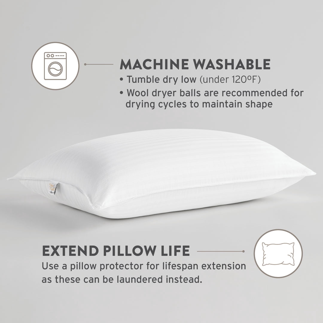 Ergonomic Memory Foam Dolce Notte II Stomach, Side and Back Sleeper Bed Pillow for Sleeping | Hotel and Resort Quality | Hypoallergenic, Do... - Orthopedic Shredded Foam Bed Pillow Set Detail