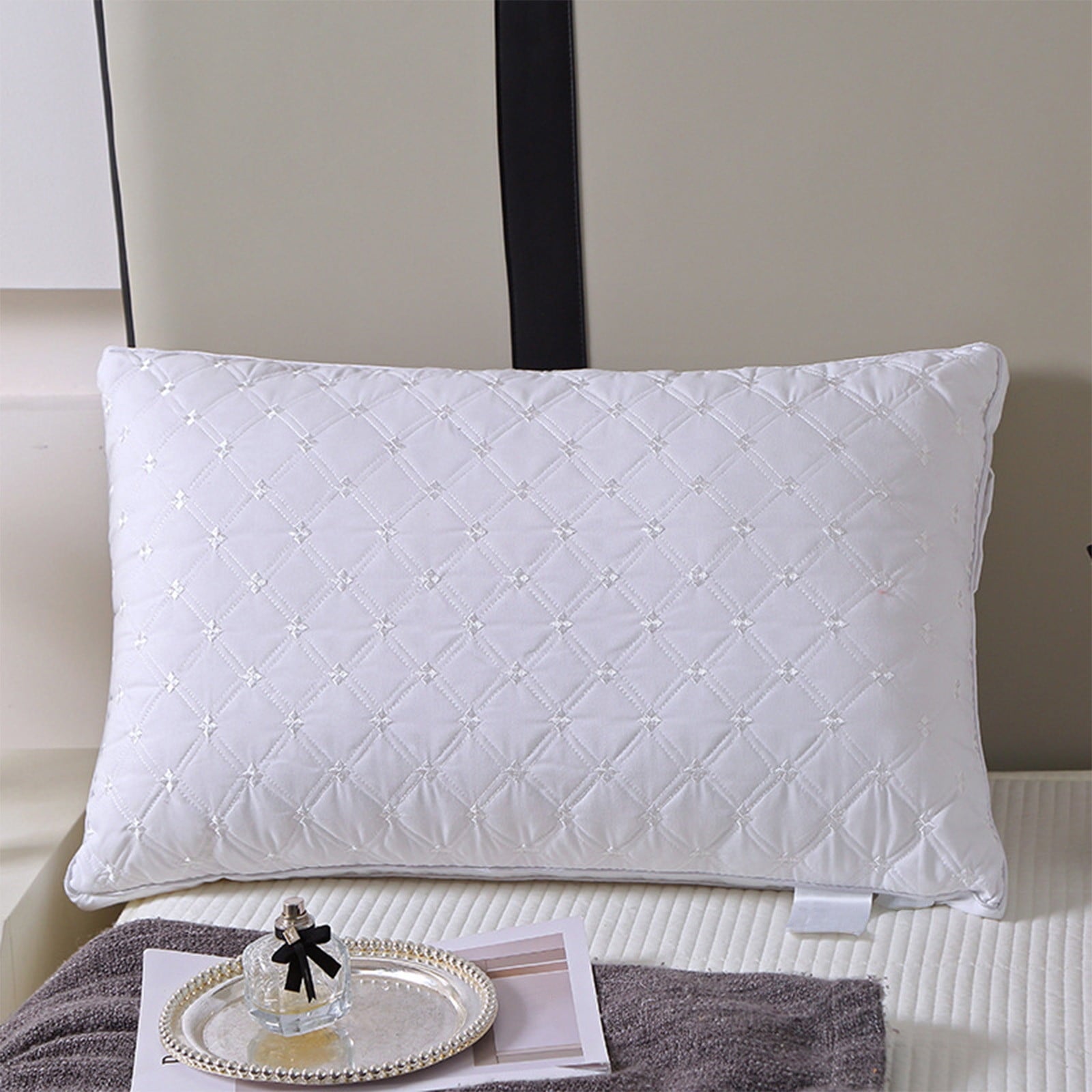 Ergonomic Memory Foam Hotel Grade Extra Soft Pillows Queen Size Set of 2 Supportive Bed Pillow for Back Side and Stomach Sleepers, Breathab... - Orthopedic Shredded Foam Bed Pillow Set Detail