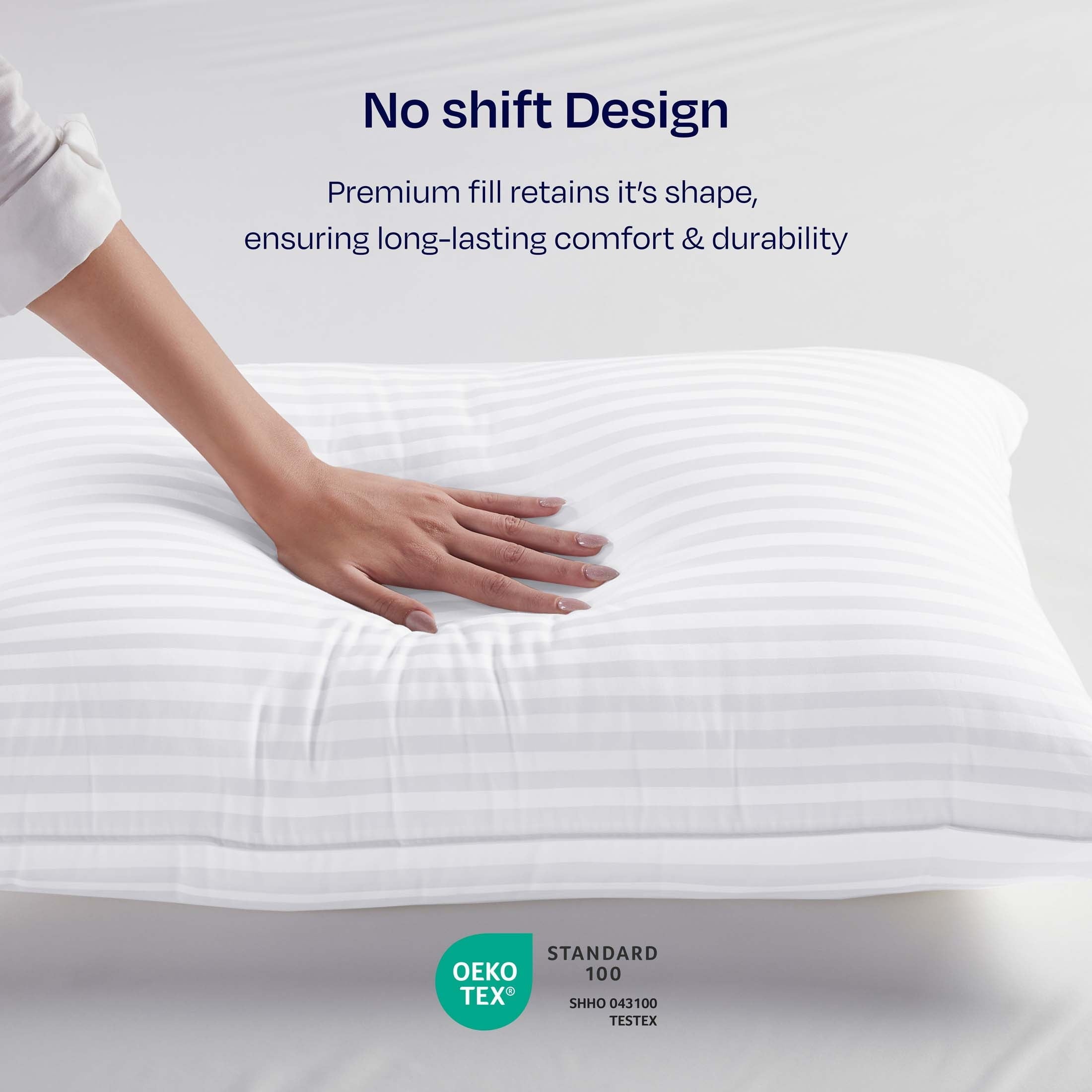 Orthopedic Support 2-Pack Comfort Bed Pillows Standard size set of 2 for Sleeping, Pillows, for Back, Stomach or Side Sleepers, 20 x 26 ... - Orthopedic Shredded Foam Bed Pillow Set Detail