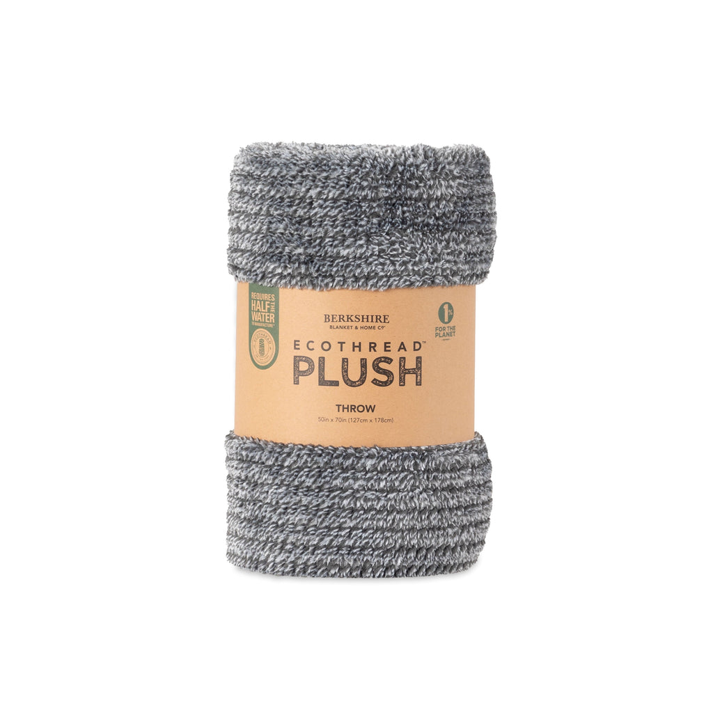 Cozy Fleece Plush Textured Heathered Soft Oversized Throw Blanket, Gray - Cozy Fleece Throw Blanket for Couch & Bed Detail