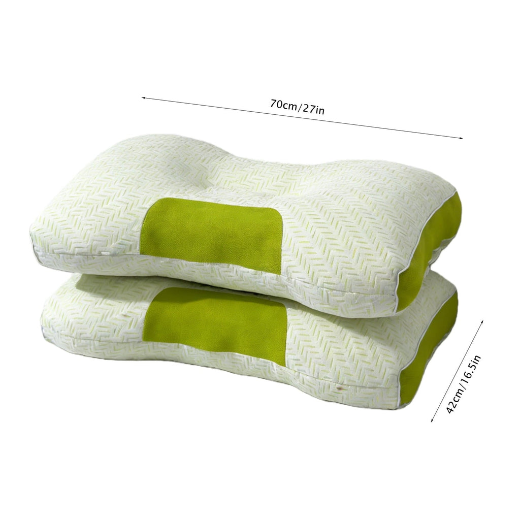 Orthopedic Support 2-Pack Bamboo Fiber Bed Pillow (29.13" x 18.9") - A-Class Safe and Cooling - Decorative Throw Pillow Cushion for Sofa & Bed Detail