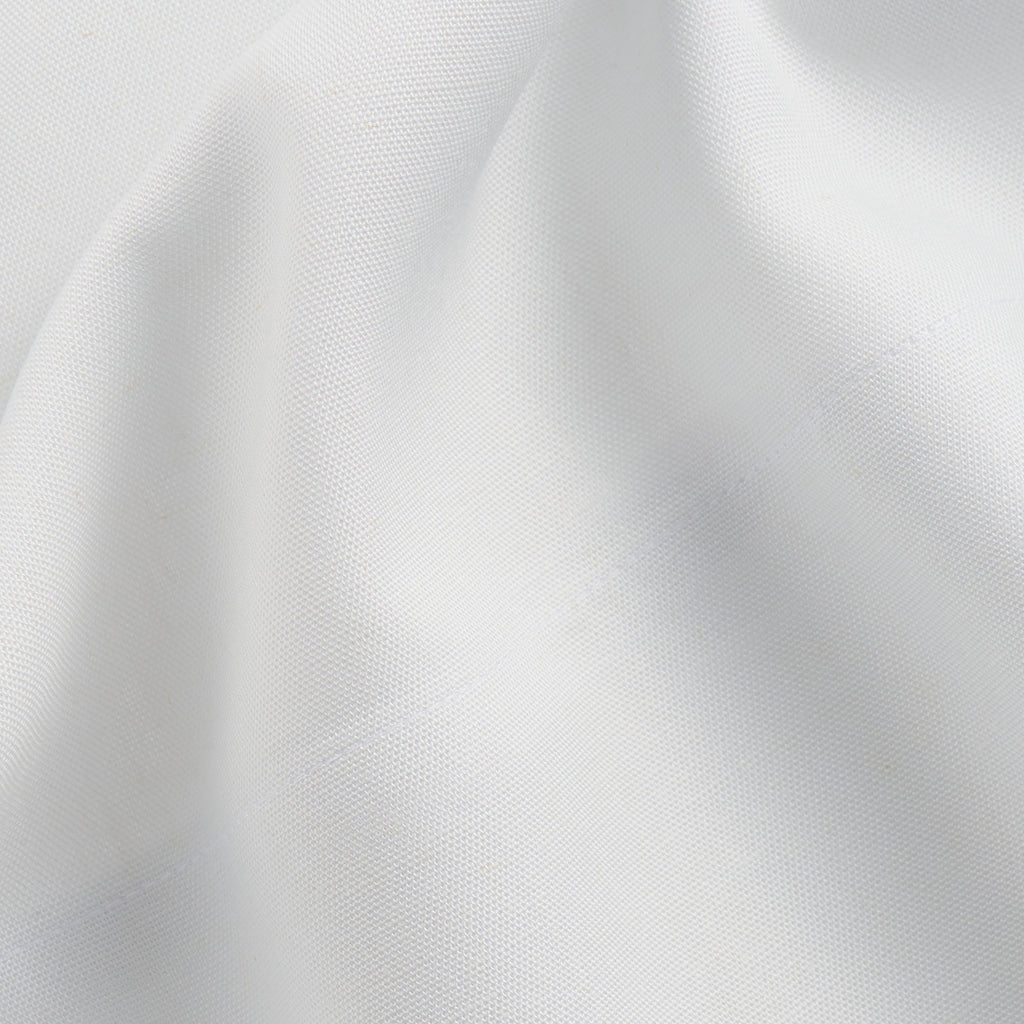 Cooling Sateen 4-Piece White Lyocell & Linen Blend Percale Bed Sheet Set, Queen - Luxury Bed Sheet Set with Deep Pockets Detail