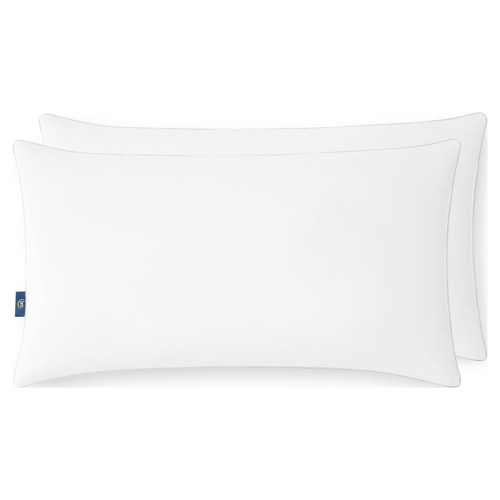 Decorative Plump Endless Comfort Bed Pillow, King, 2 Pack - Ergonomic Memory Foam Pillow for Neck Pain Support Detail
