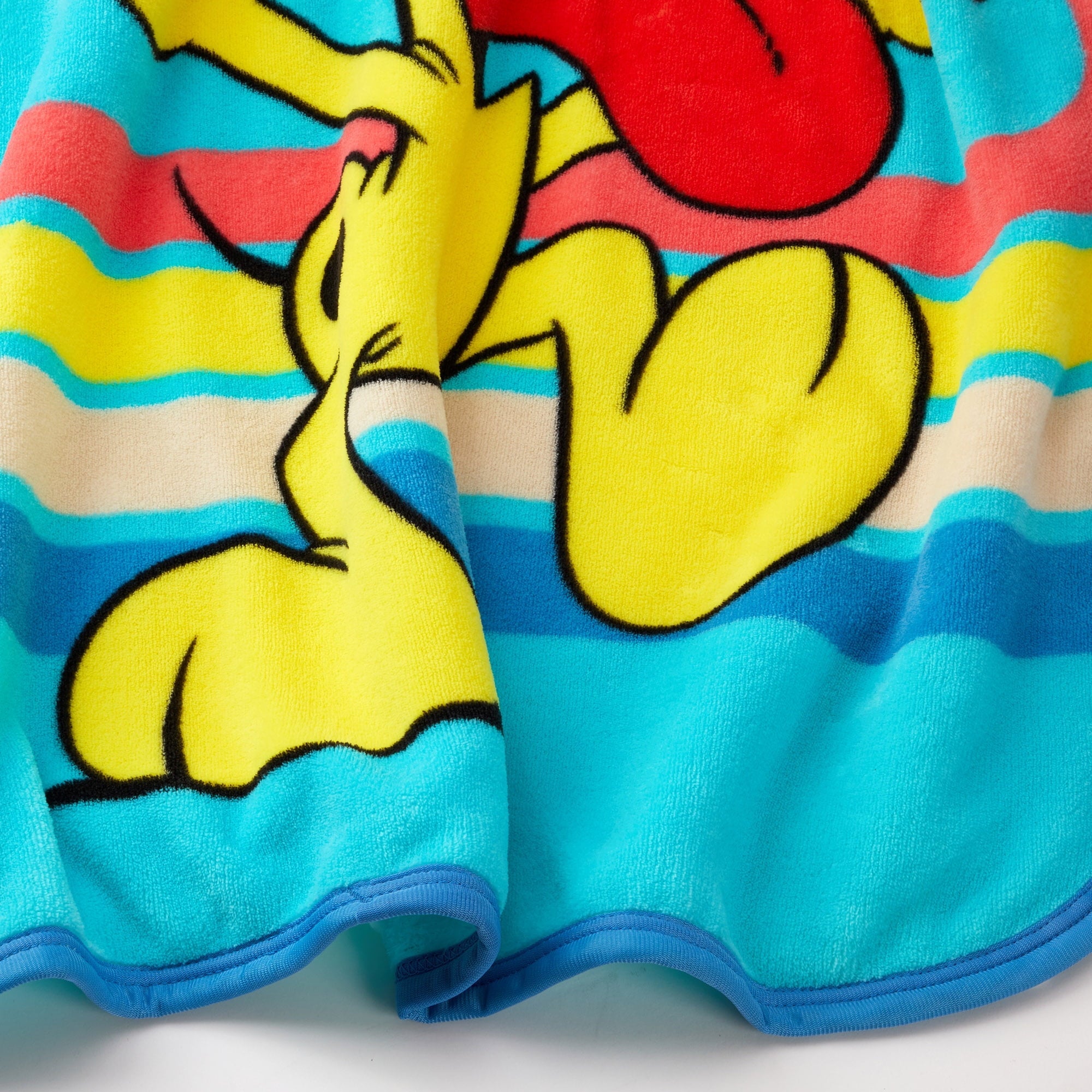 Reversible Sherpa Kids Blue Print Fleece Throw Blanket, 46 x 60 - Cozy Fleece Throw Blanket for Couch & Bed Detail