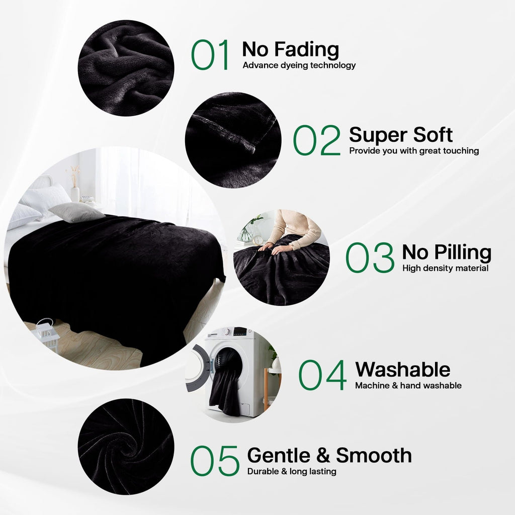 Cozy Fleece Microplush Fleece Blanket Cozy for Bed and Throw Cozy for Bed and Throw 310 GSM Soft Microfiber Lightweight Warm Fluf... - Cozy Fleece Throw Blanket for Couch & Bed Detail