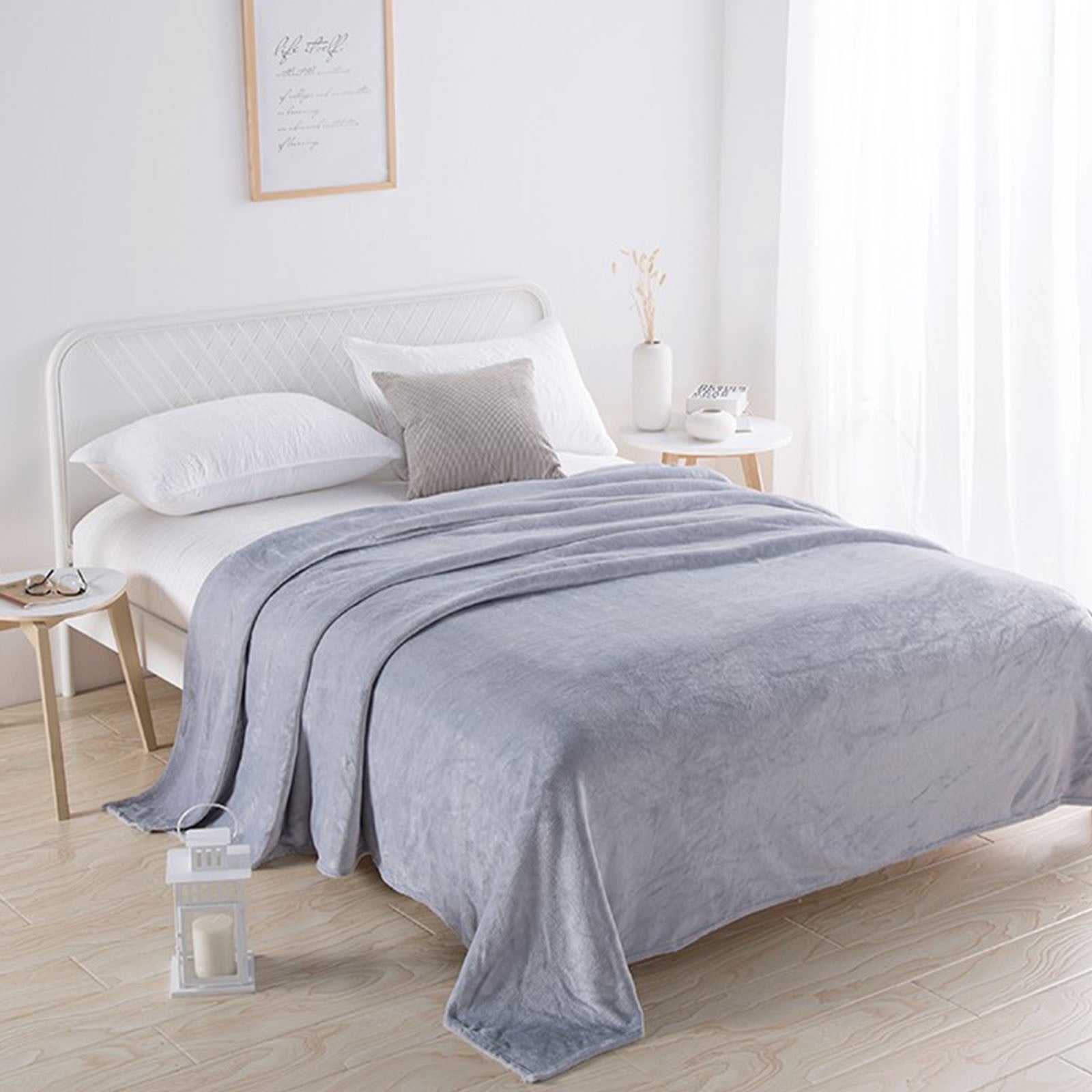 Super Soft Flannel Under $5 Flannel Blanket 27.56X39.37 Inches Blanket Soft Cozy Throw Blanket for Couch, Bed, Household Blanket for All... - Lightweight Plush Warm Blanket for All Seasons Detail