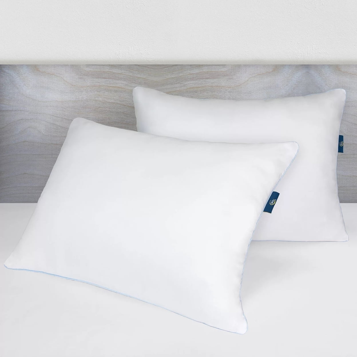 Orthopedic Support Comfy Sleep Eco-Friendly Bed Pillow Standard/Queen (2 Pk) - Decorative Throw Pillow Cushion for Sofa & Bed Detail