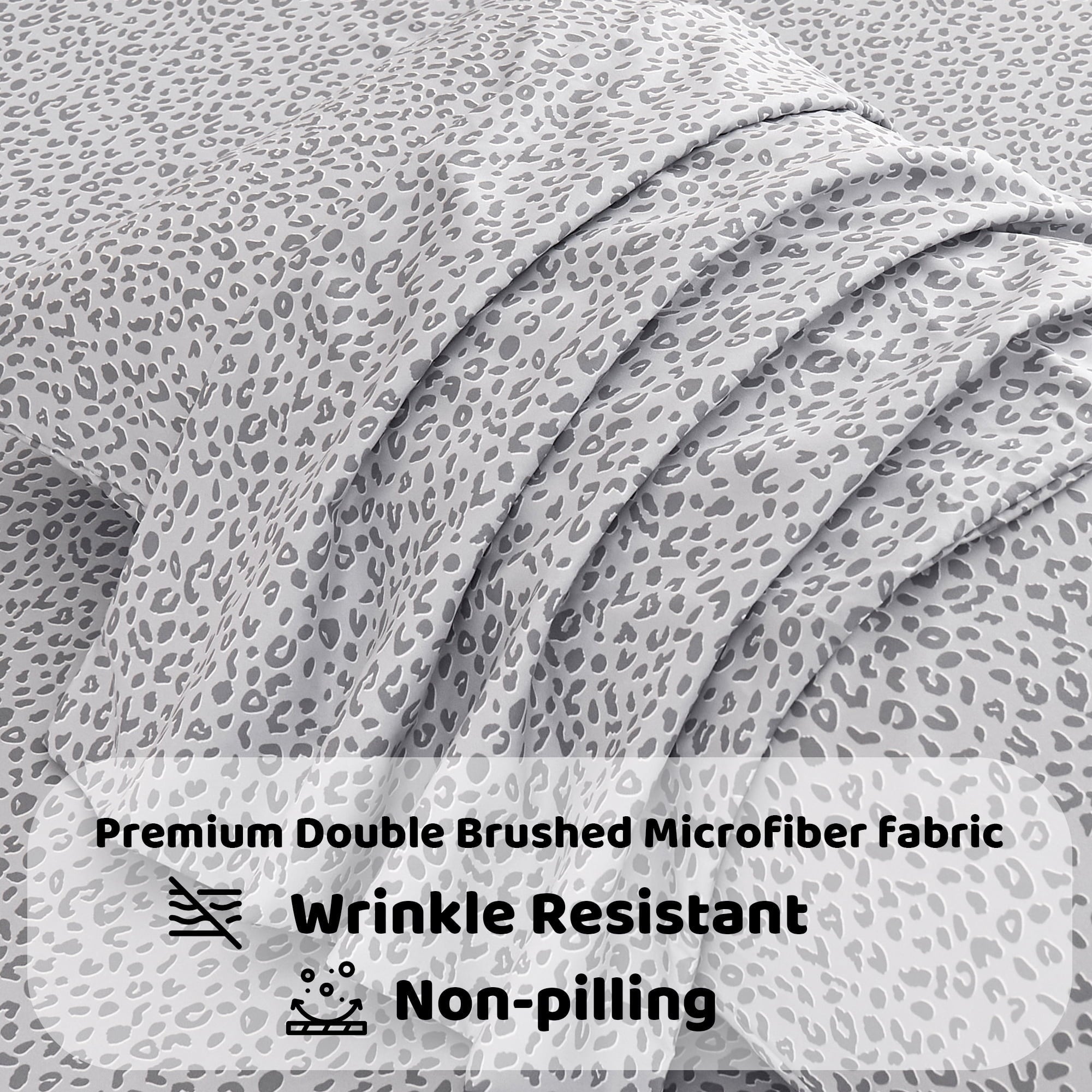Ultra-Soft Floral King Sheets, Soft Breathable Microfiber Printed Bed Sheet Set, Deep Pocket Non-Slip Fitted Sheet Included - Luxury Bed Sheet Set with Deep Pockets Detail